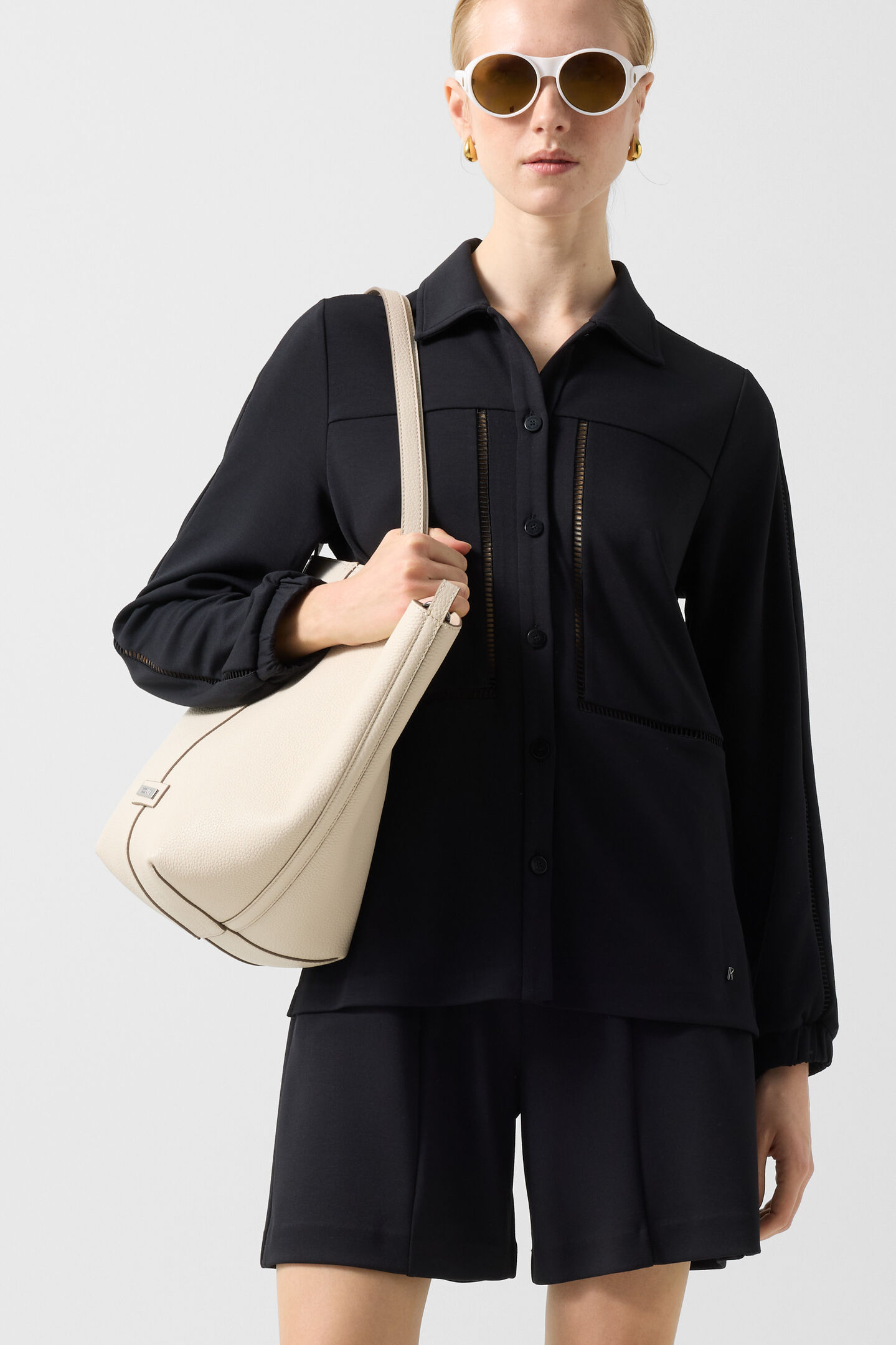 Raquel jersey overshirt Black