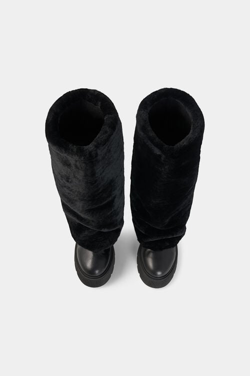Turin lambskin boots Black