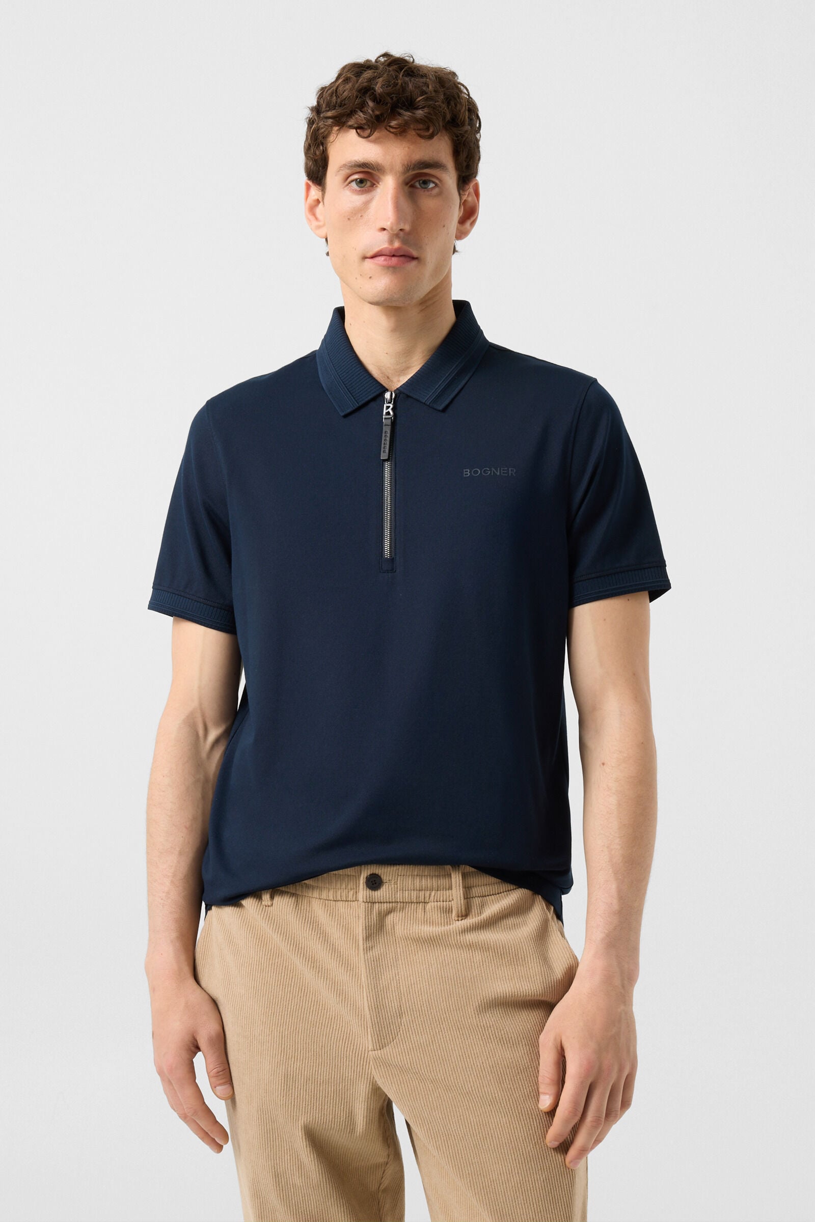 Timo piqu&eacute; polo shirt Navy blue