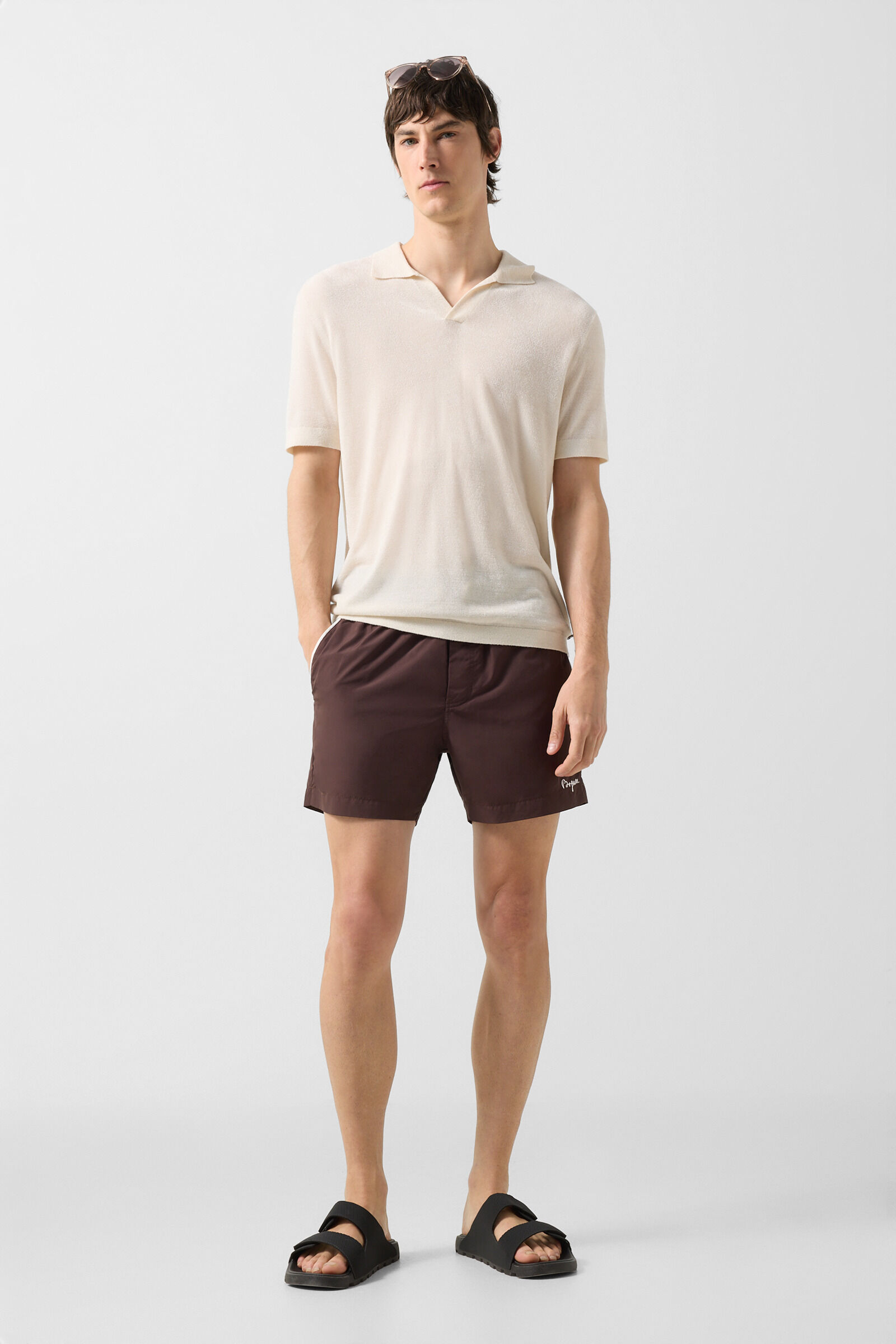 Finn knitted polo shirt Off-White