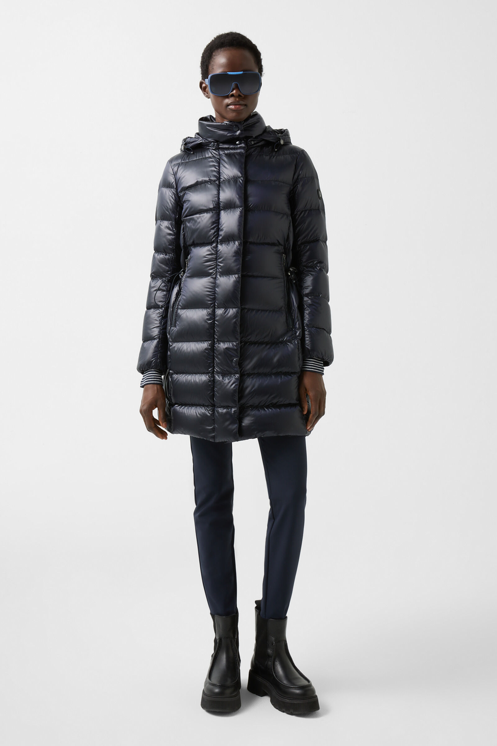 Bogner long down coat deals