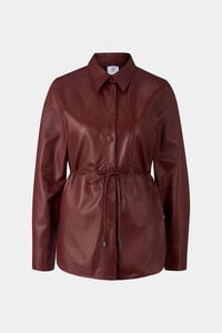 Blouse en cuir Ariela Rouge vin Blouse en cuir Ariela Rouge vin