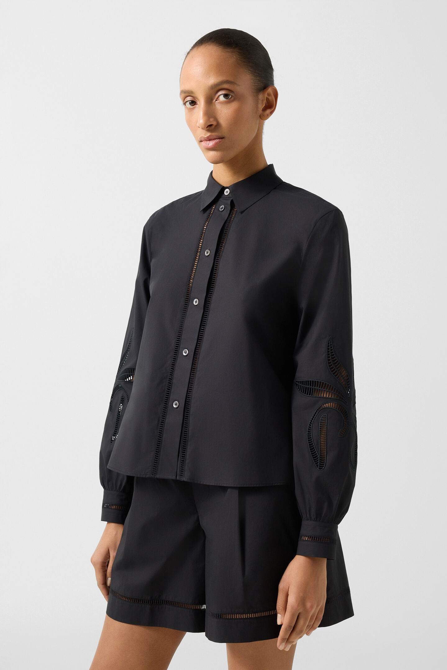 Hemdbluse Summer Schwarz