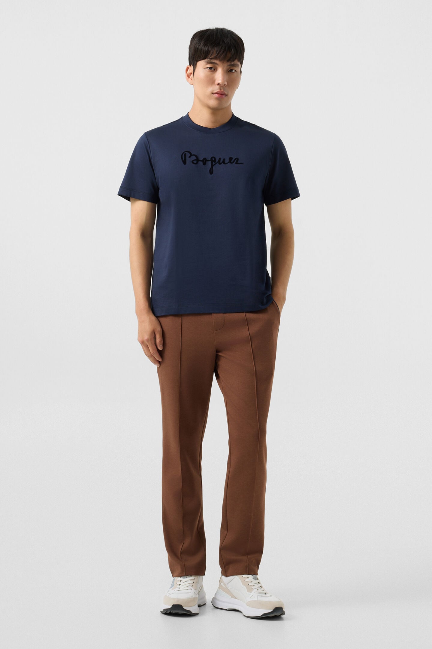 Cotton T-shirt Lukas Navy blue