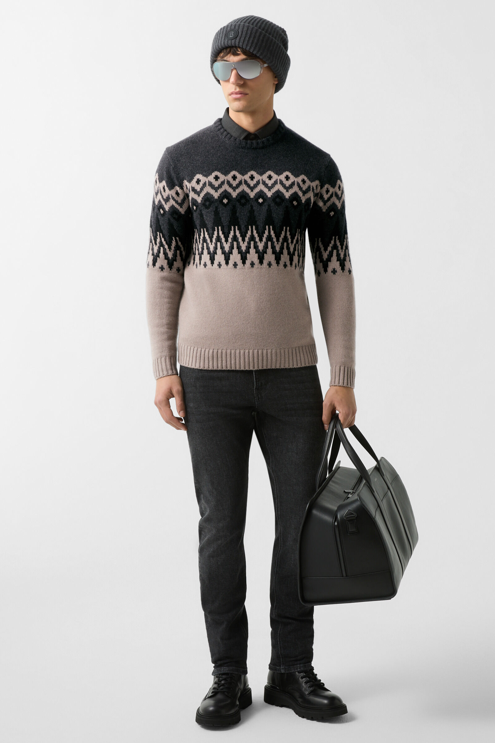Norwegian jumper Ron Taupe/anthracite