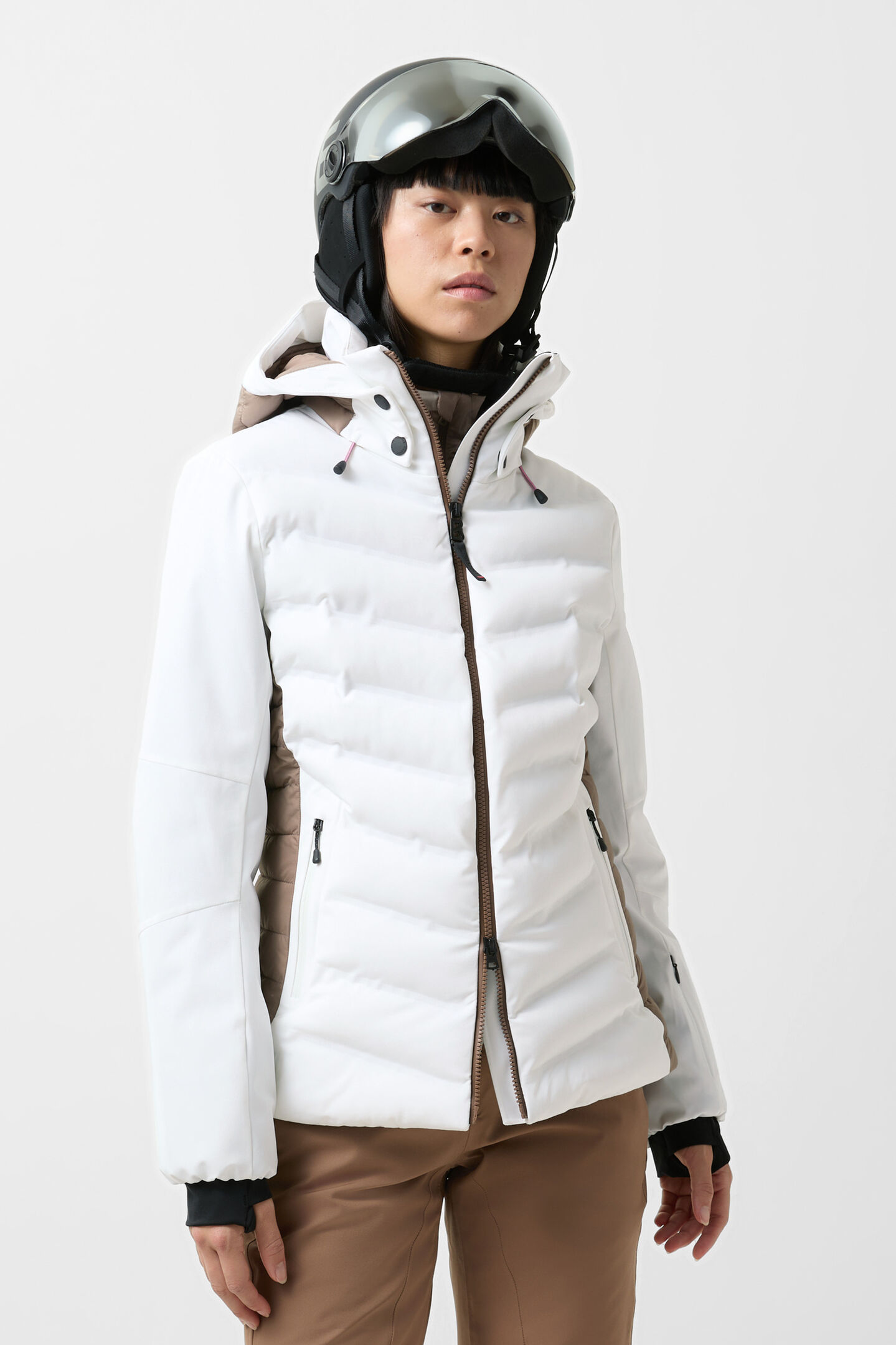 Janka ski jacket White/brown