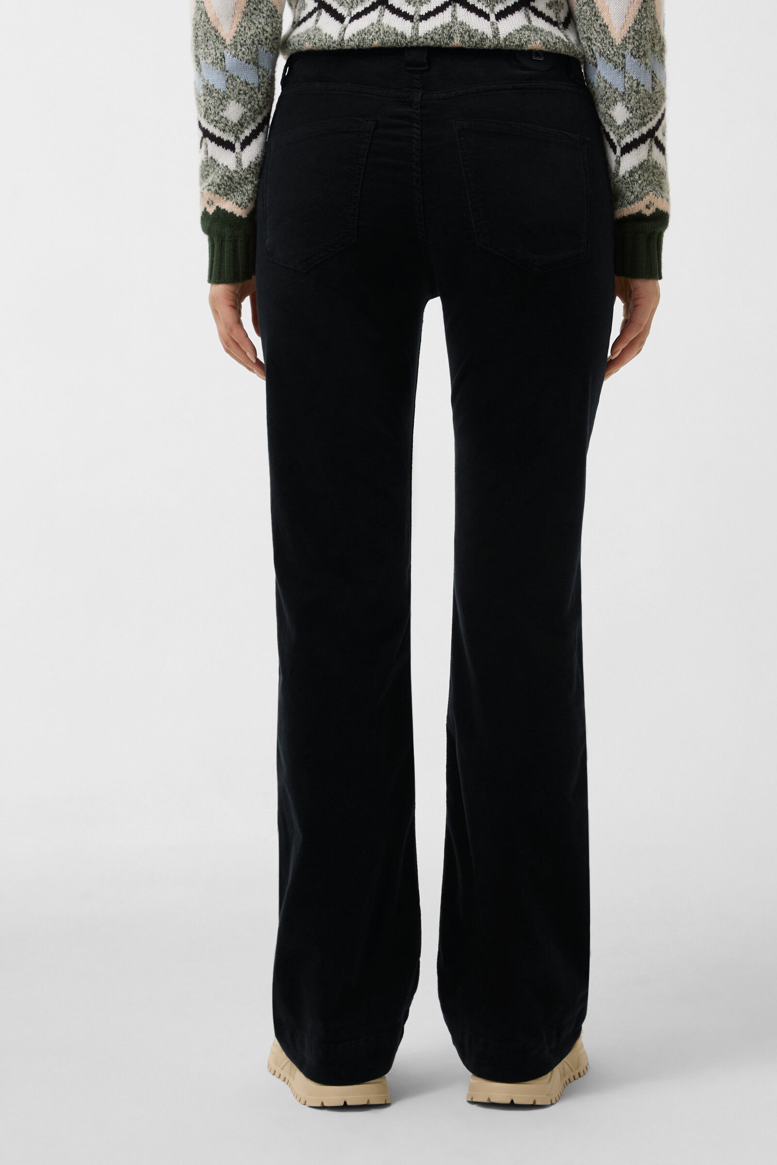 Devin velvet trousers Black