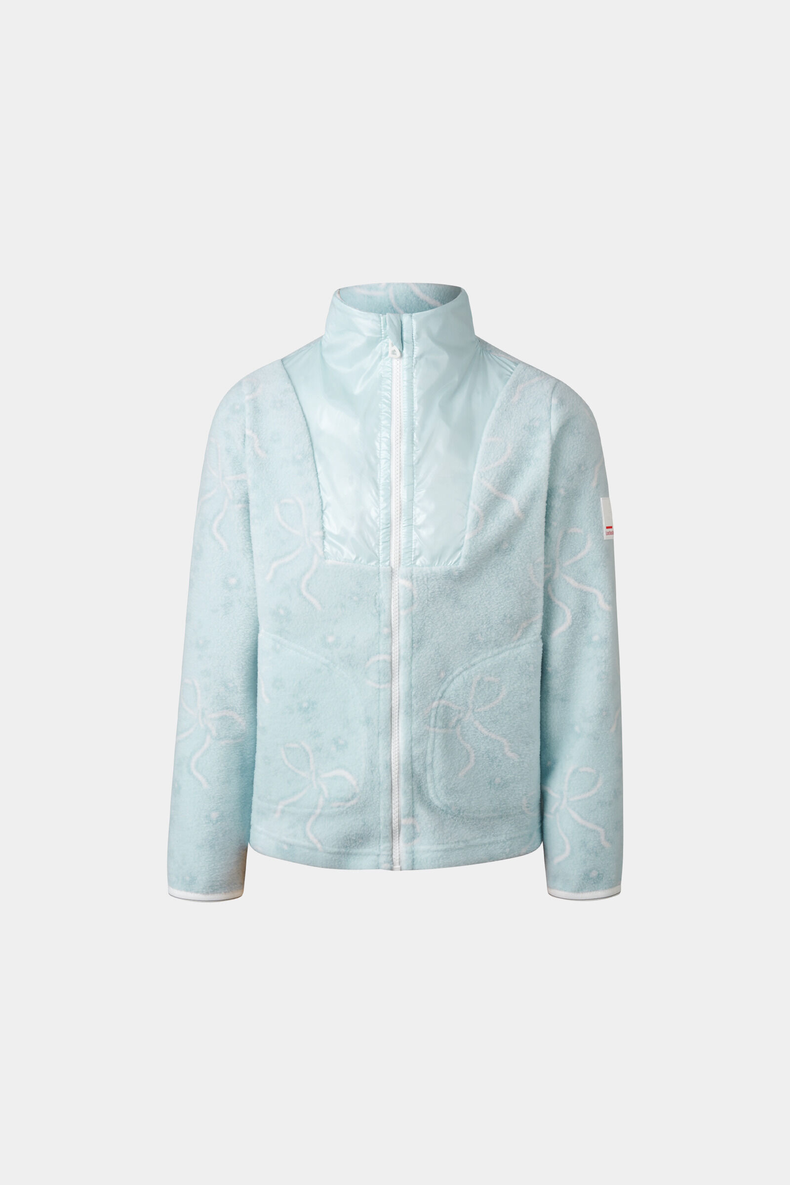Kids midlayer fleece jacket Jette Light blue/white