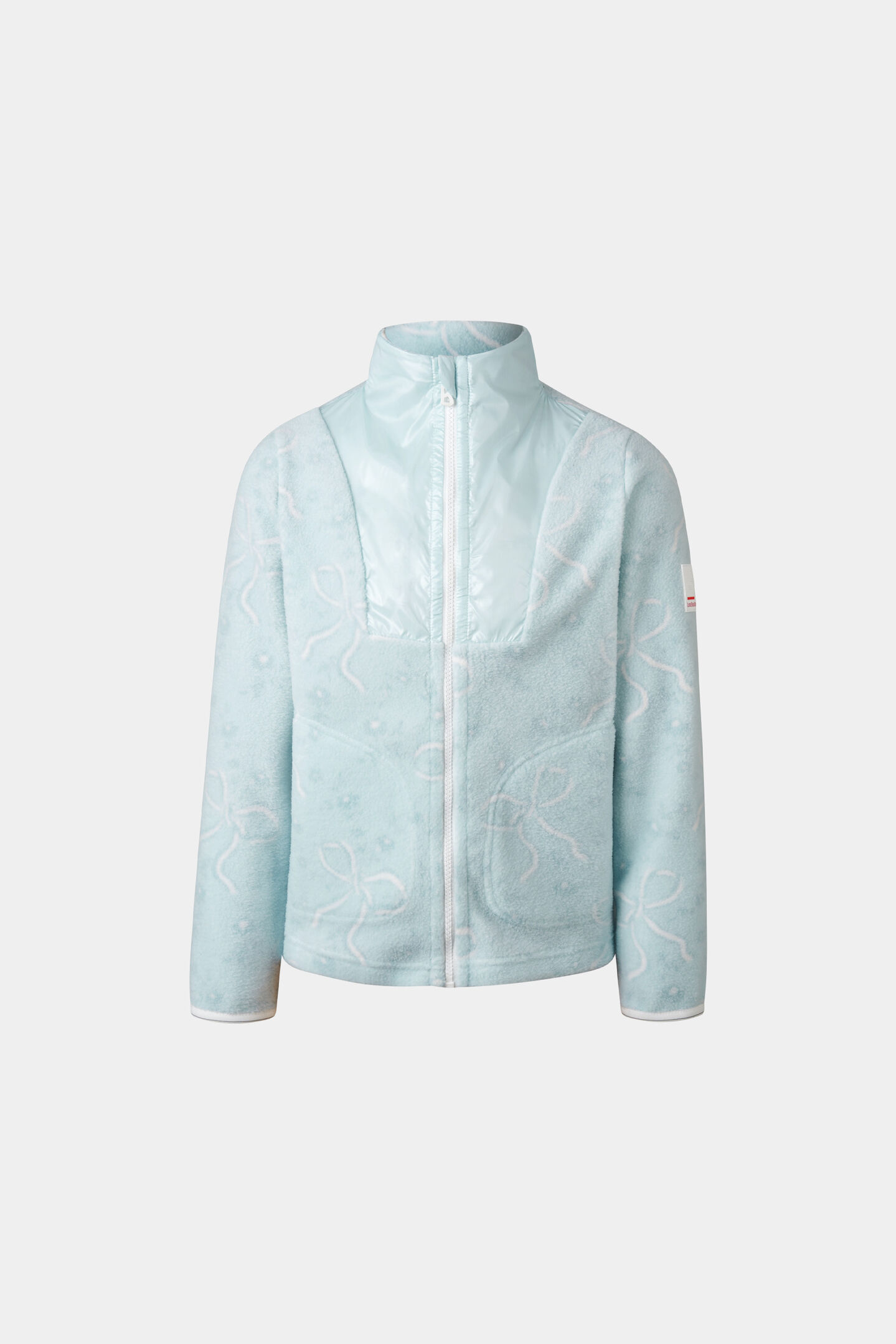 Kids midlayer fleece jacket Jette Light blue/white