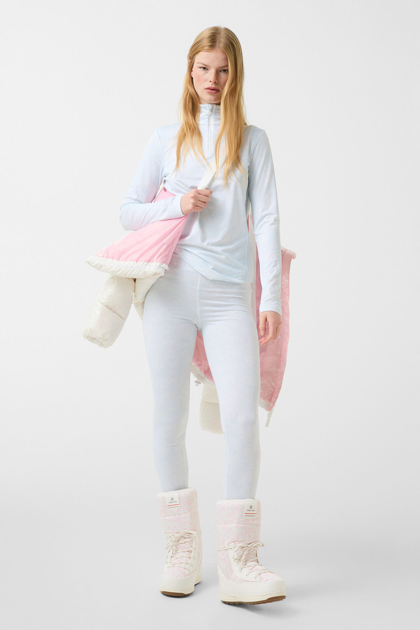 Tights Love Light blue/white