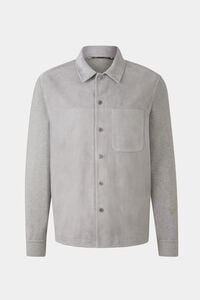 Henno suède gebreid overhemd Lichtgrijs Henno suède gebreid overhemd Lichtgrijs