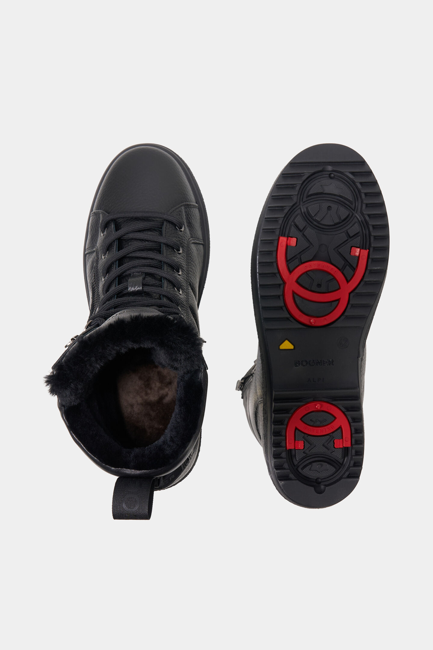 Anchorage lace-up boots with spikes Black