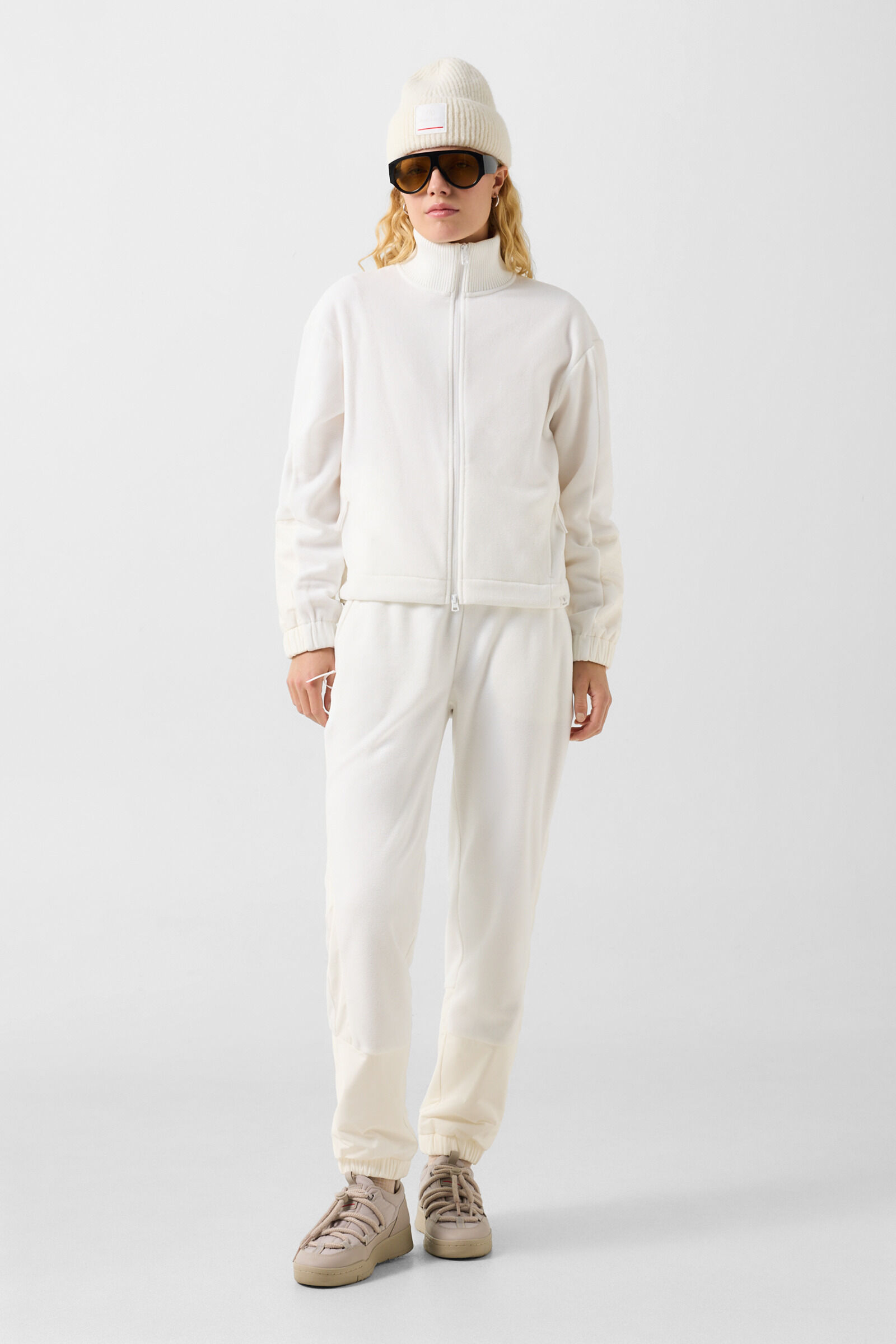 Lucy mid-layer fleece jacket Cream