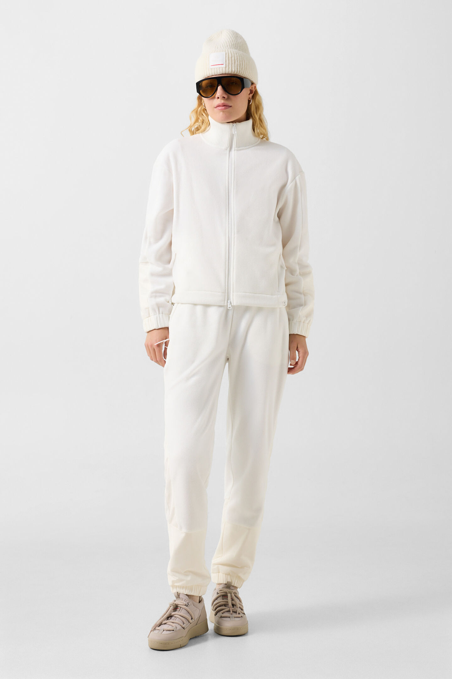 Lucy mid-layer fleece jacket Cream