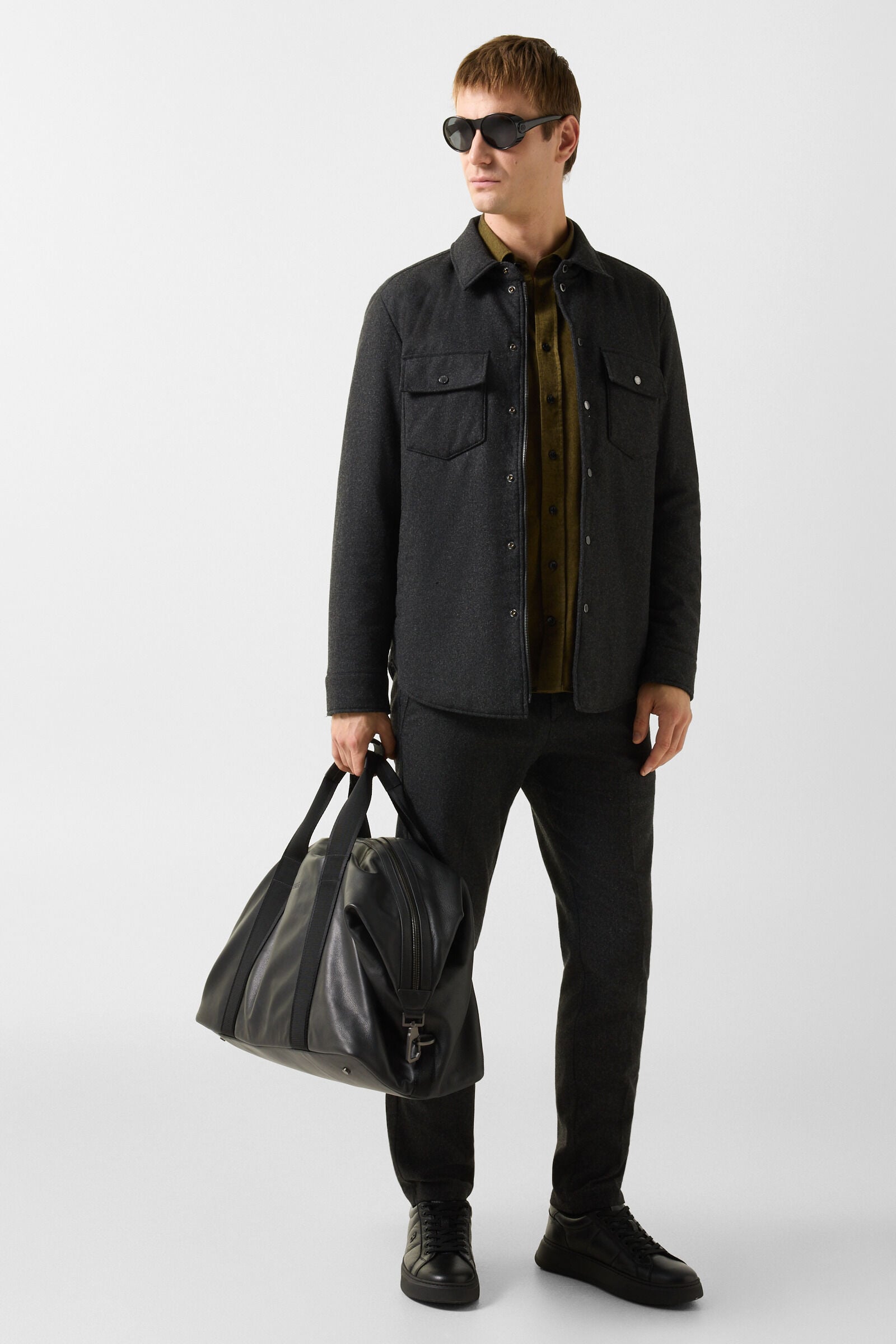 Riley Business wool mix trousers Anthracite