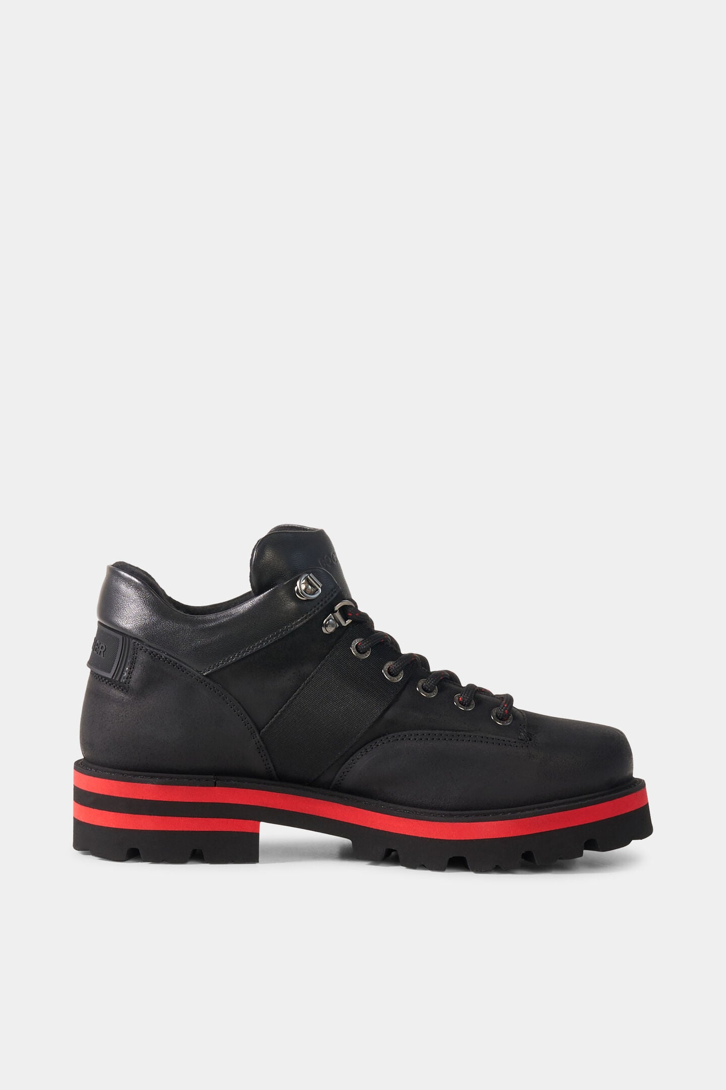 Lace-up boots Courchevel Black/Red