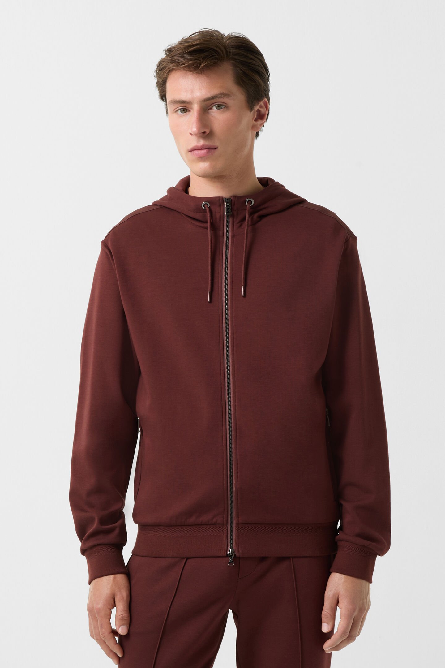 Steven jersey jacket Wine red