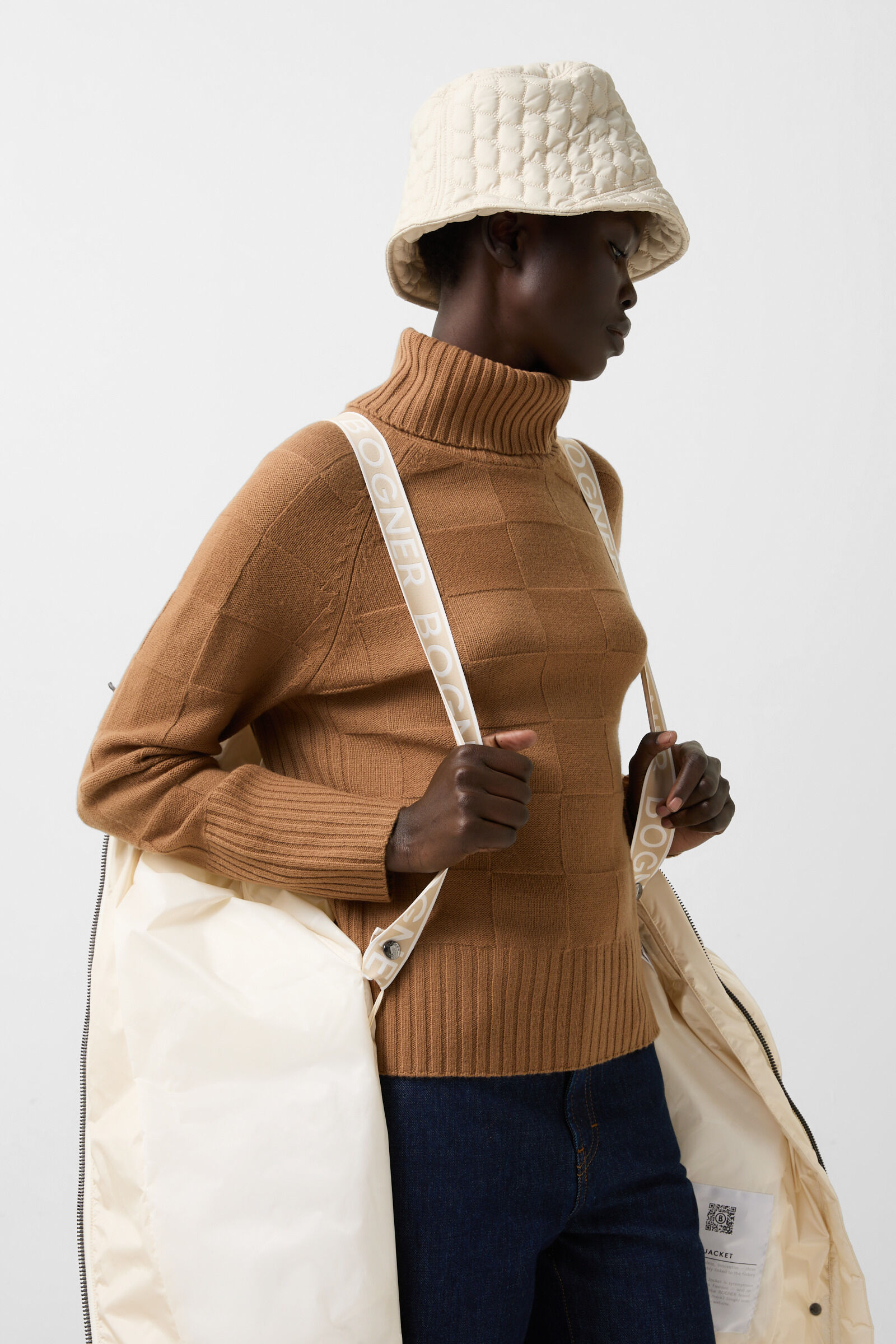 Manteau de duvet Jonna Cr&egrave;me