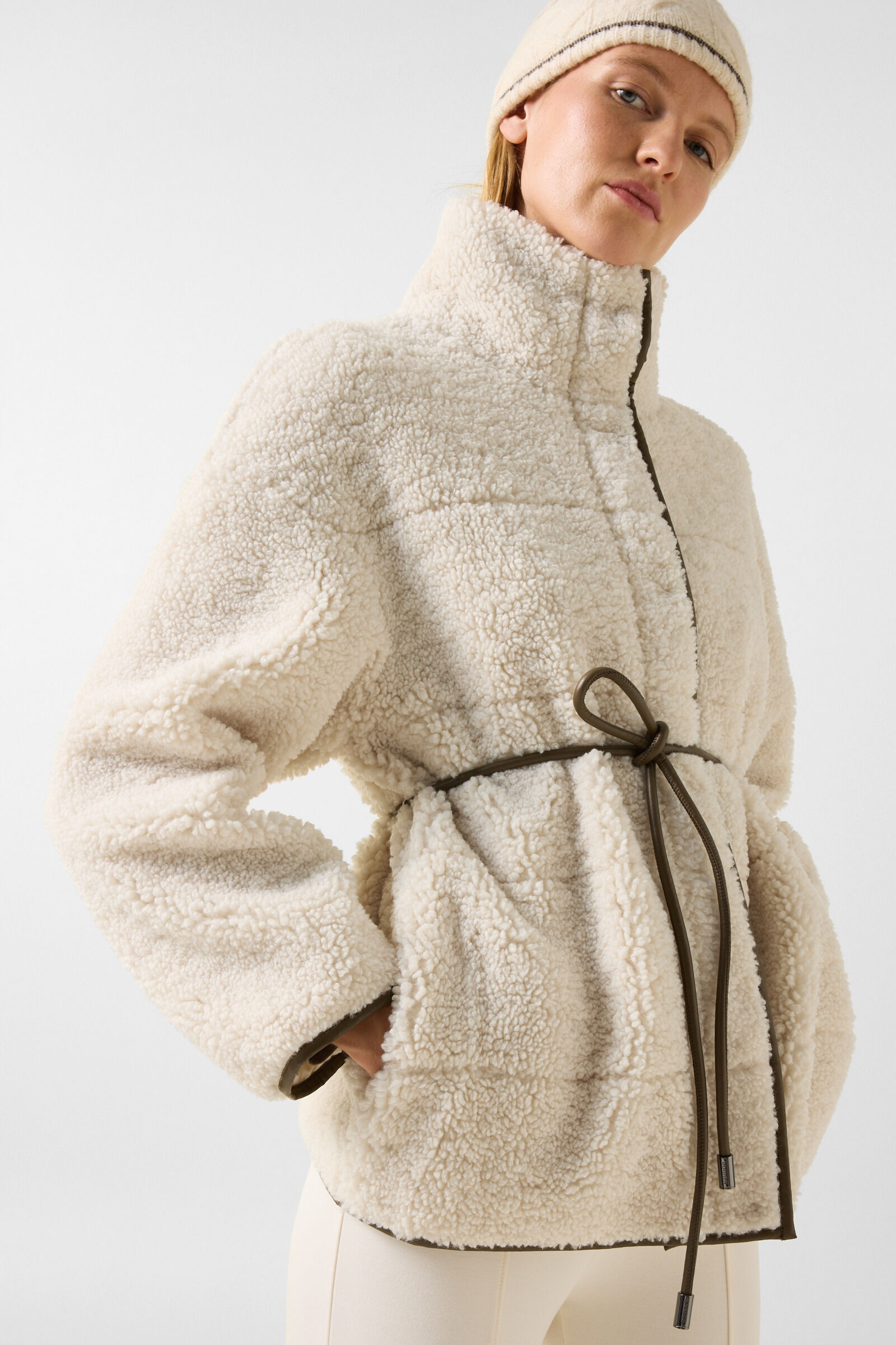 Teddy-Jacke Kimberly Creme