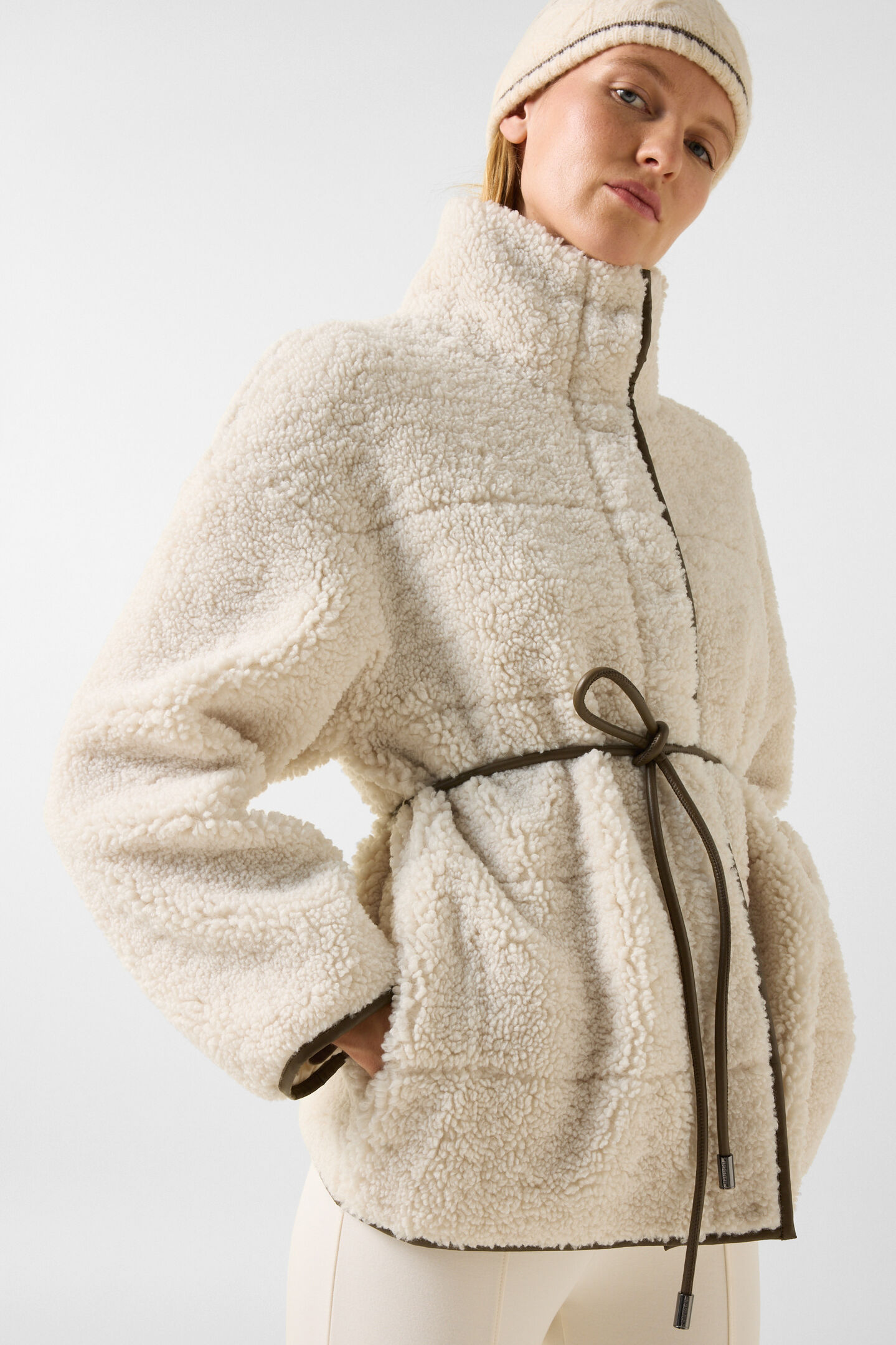 Teddy-Jacke Kimberly Creme