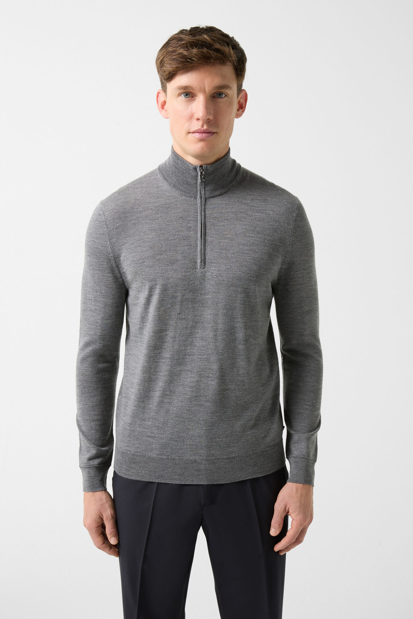 Ouri Half-zippered sweater Gray
