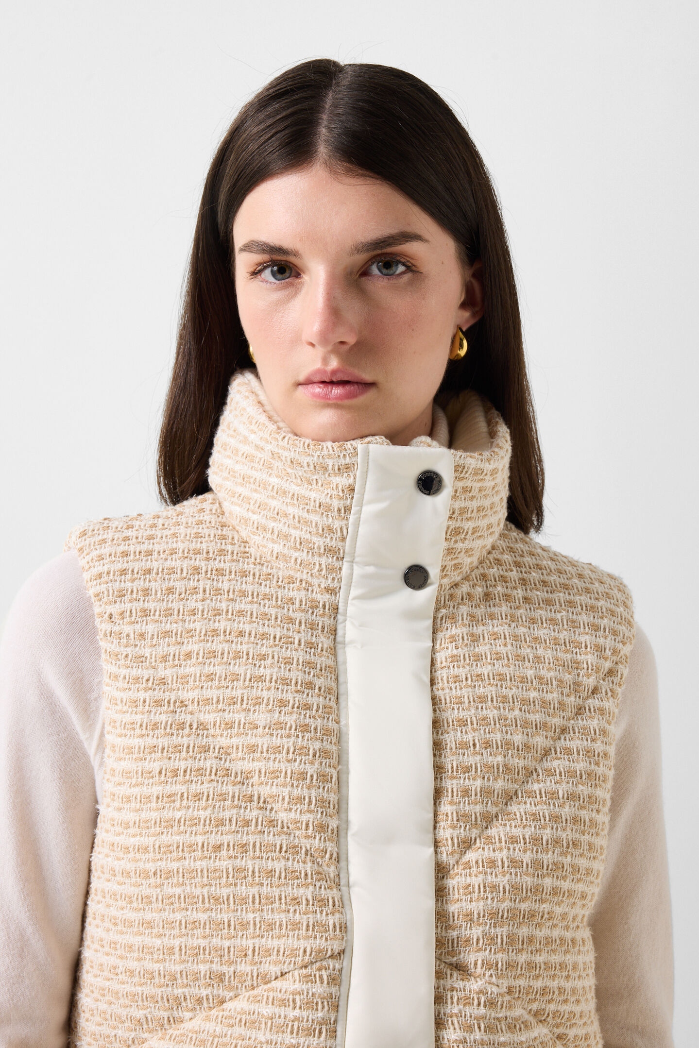 Netty Down Vest Off-white/beige