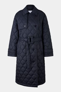 Quilted trench coat Ivory Navy blue Quilted trench coat Ivory Navy blue