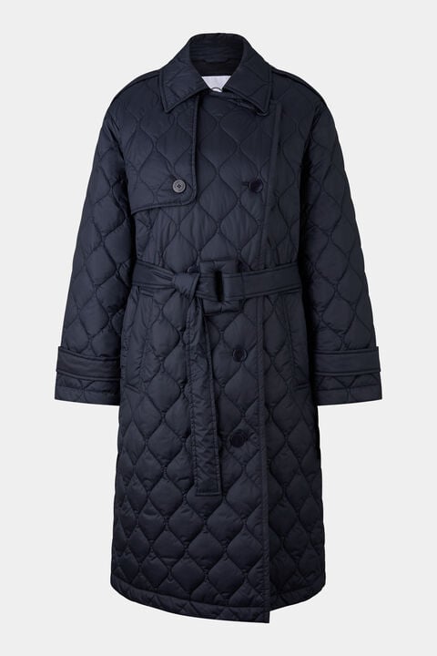 Quilted trench coat Ivory Navy blue Quilted trench coat Ivory Navy blue
