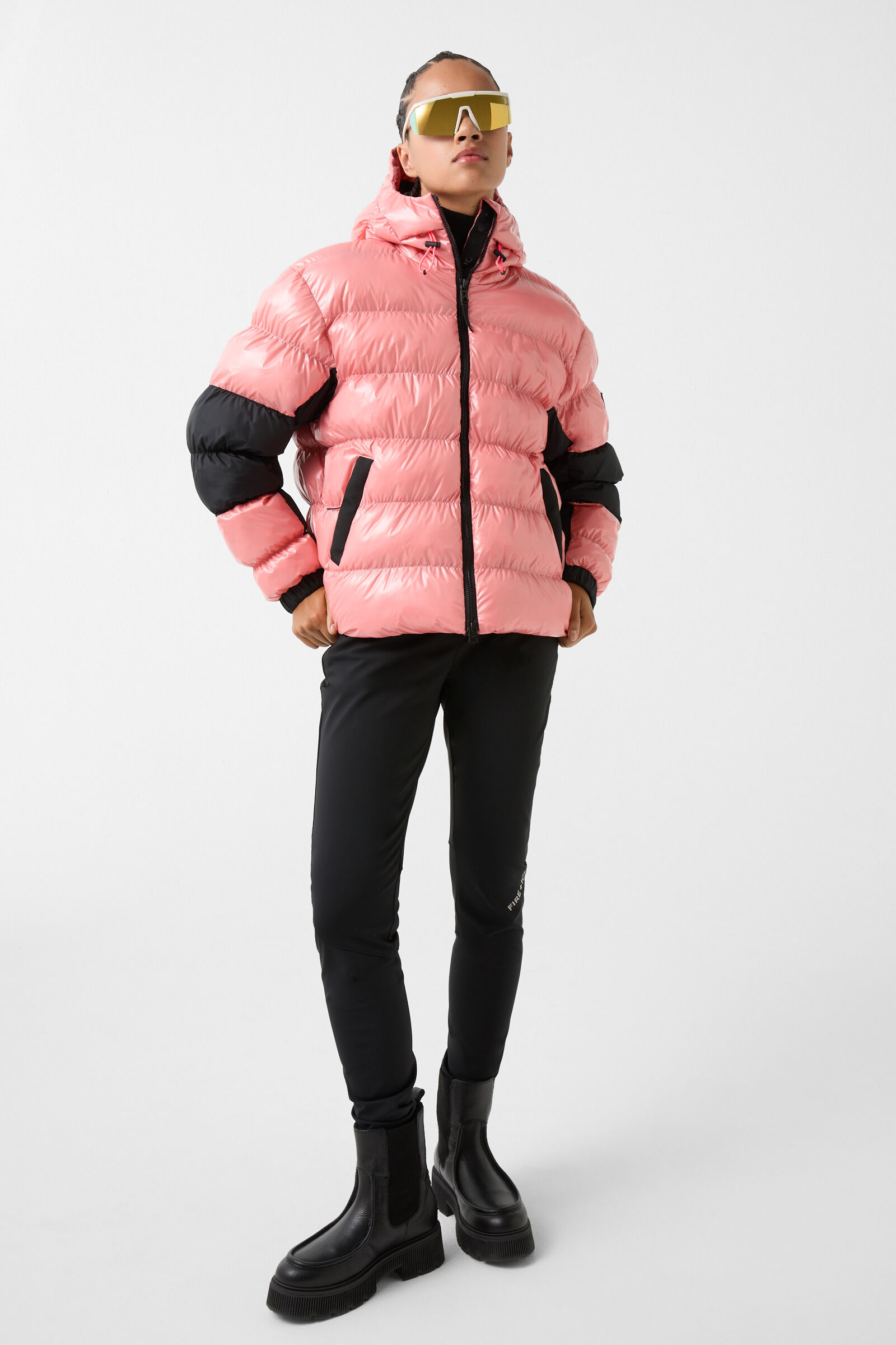 Skijacke Romy Pink/Schwarz