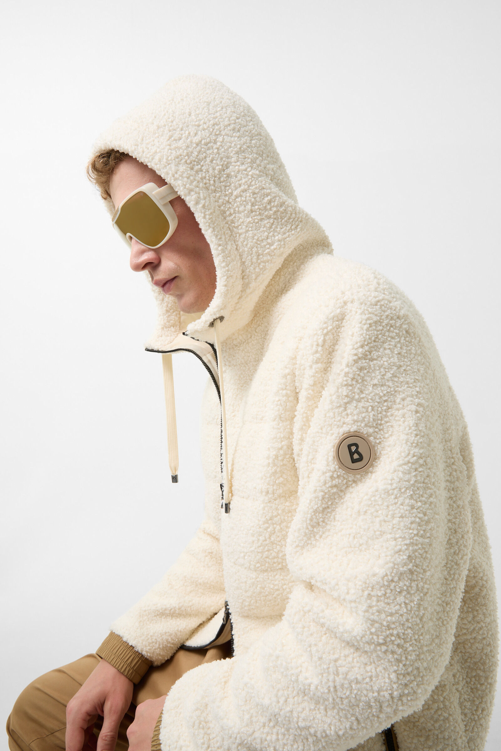 Teddy fur jacket with hood outlet