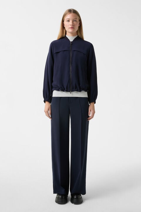 Sheila crêpe blouson Navy blue Sheila crêpe blouson Navy blue