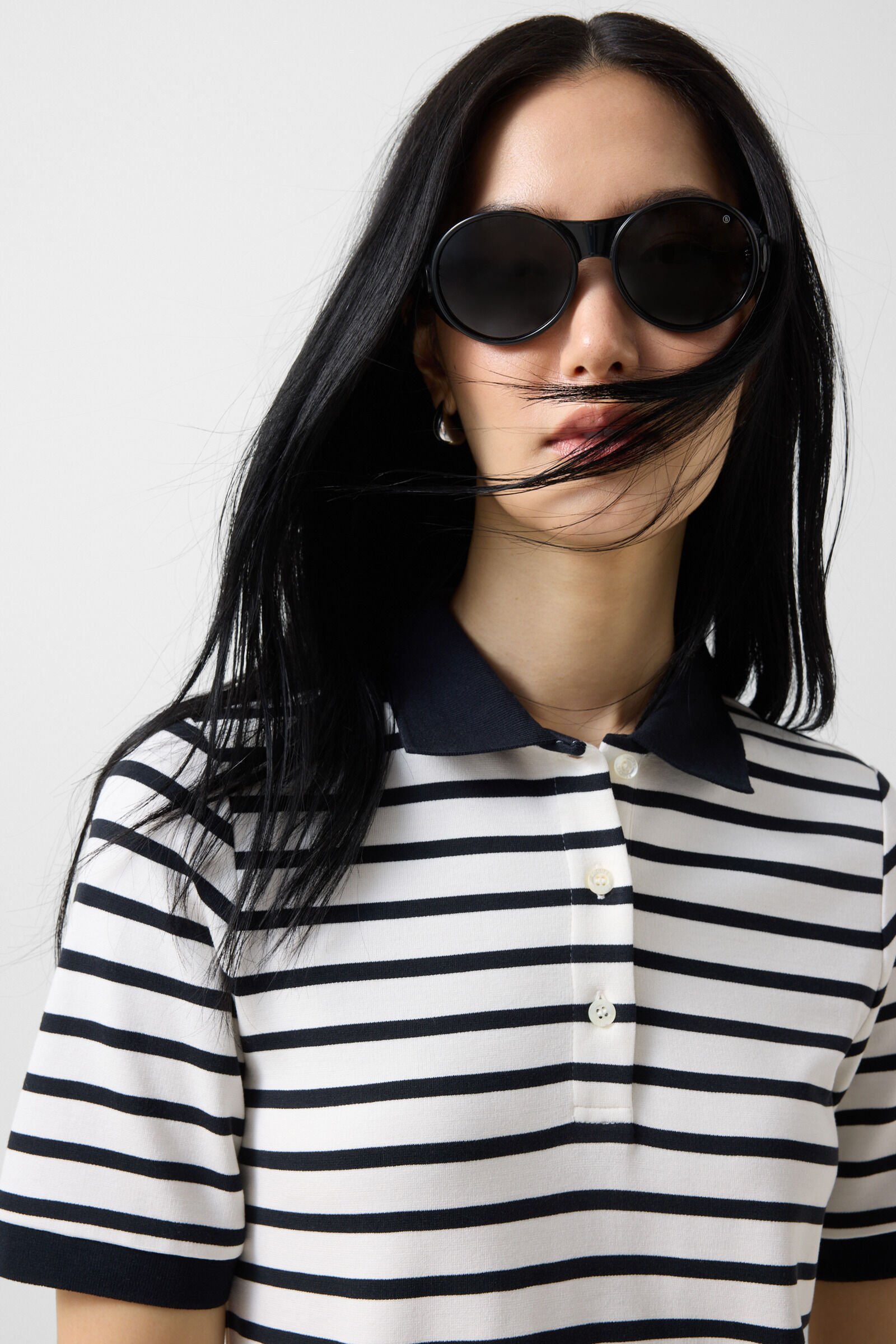 Polo shirt Rea Black/white