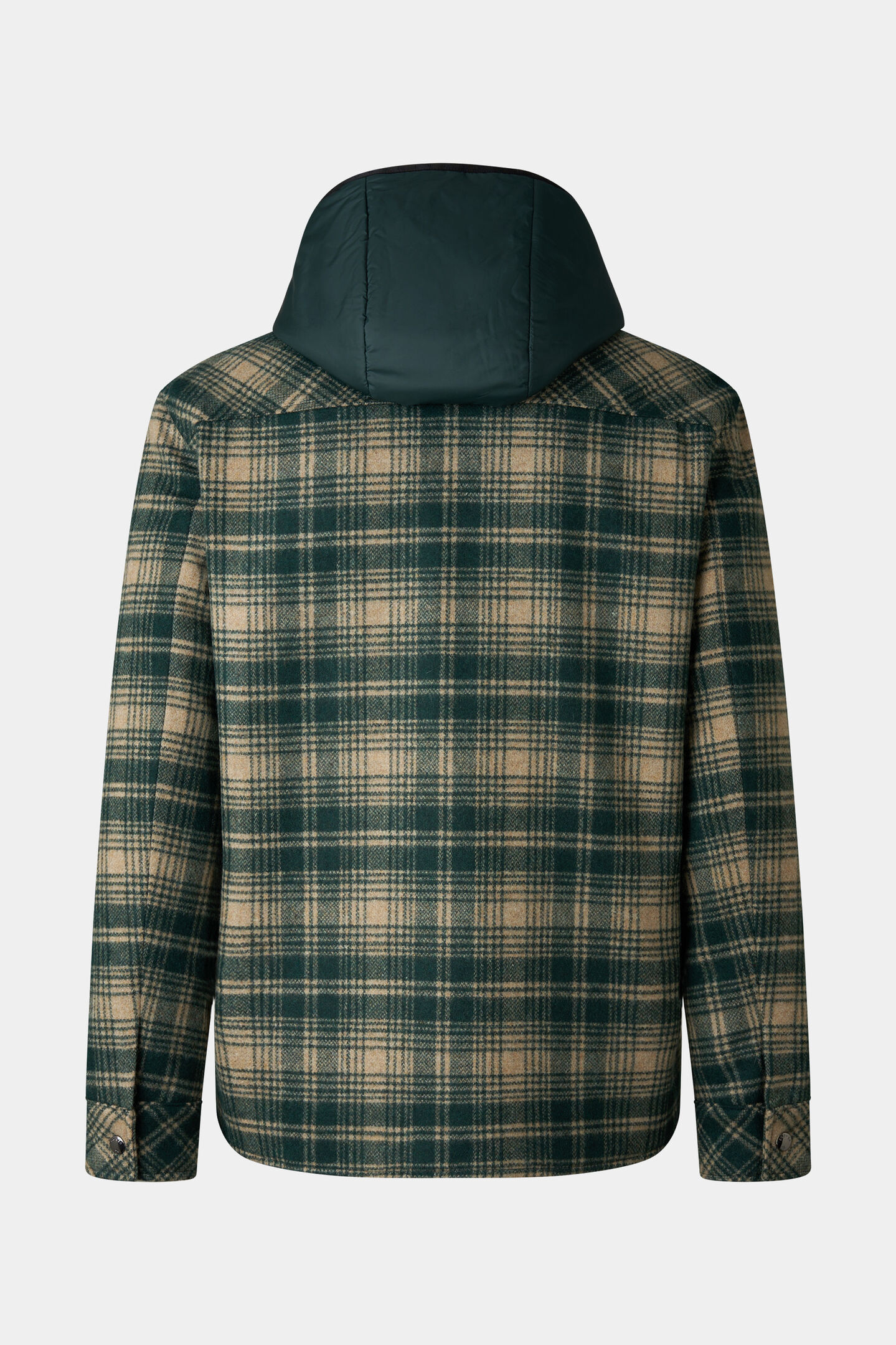 Flanell-Overshirt Larry Dunkelgrün/Beige