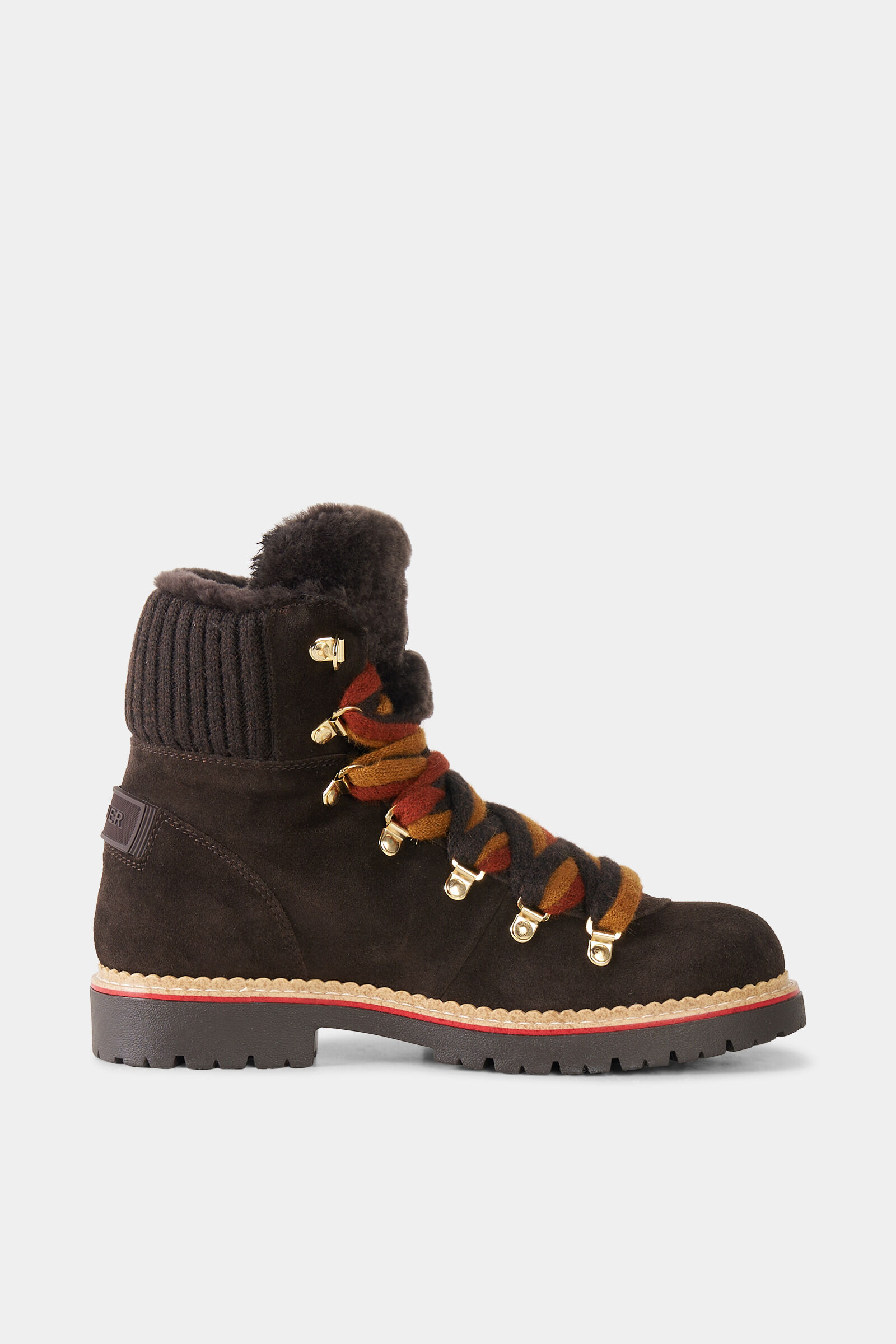 Andermatt lace-up boots with spikes Dark brown