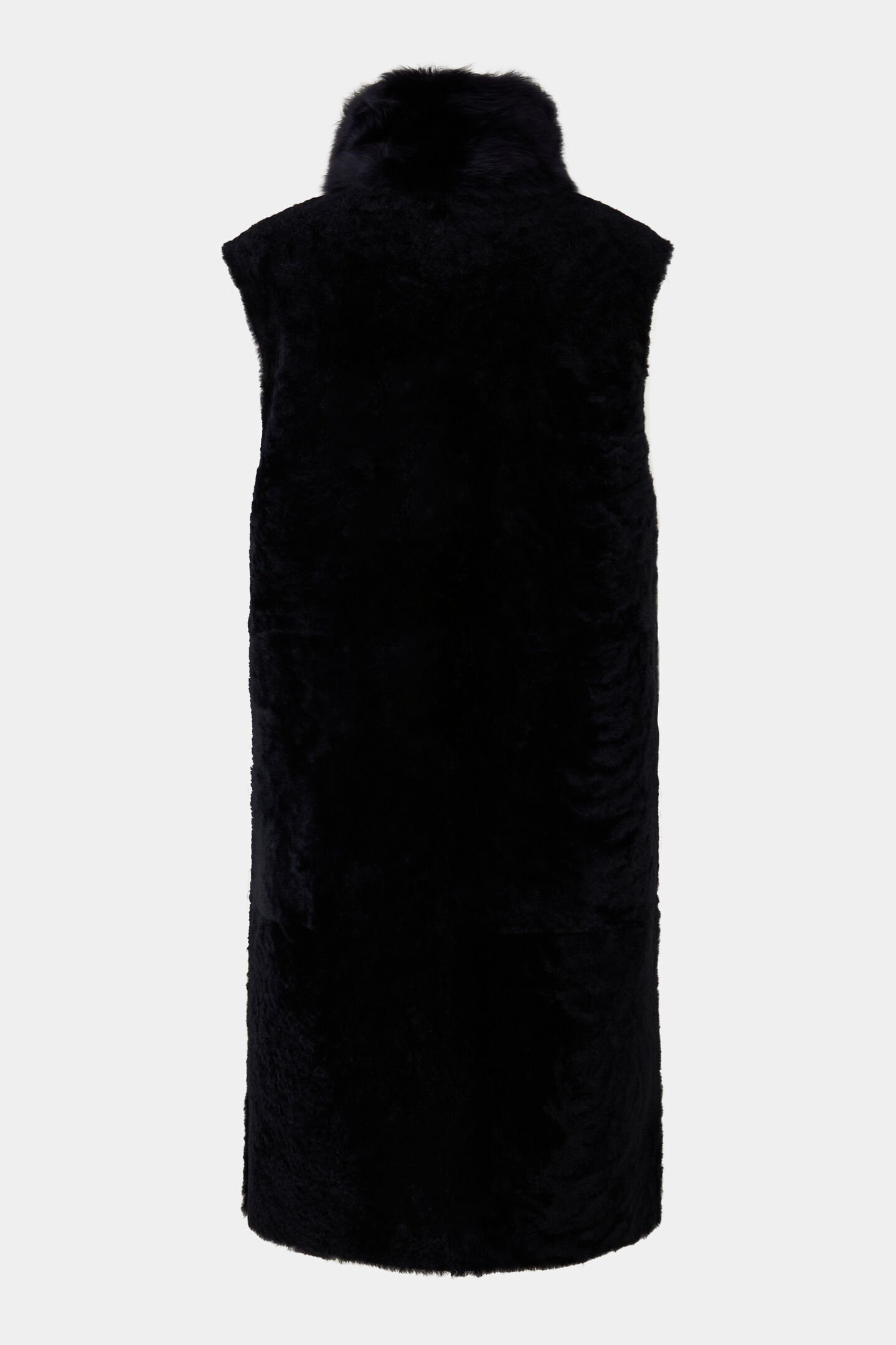 Wende-Lammfellweste Pepita Navy-Blau