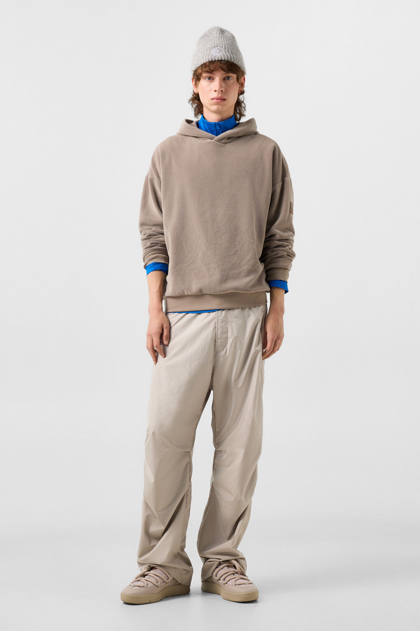Fleece-Hoodie Ilario Taupe