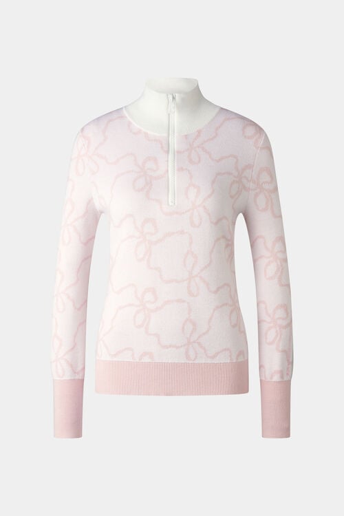Knitted troyer Azra Pink/Off-White