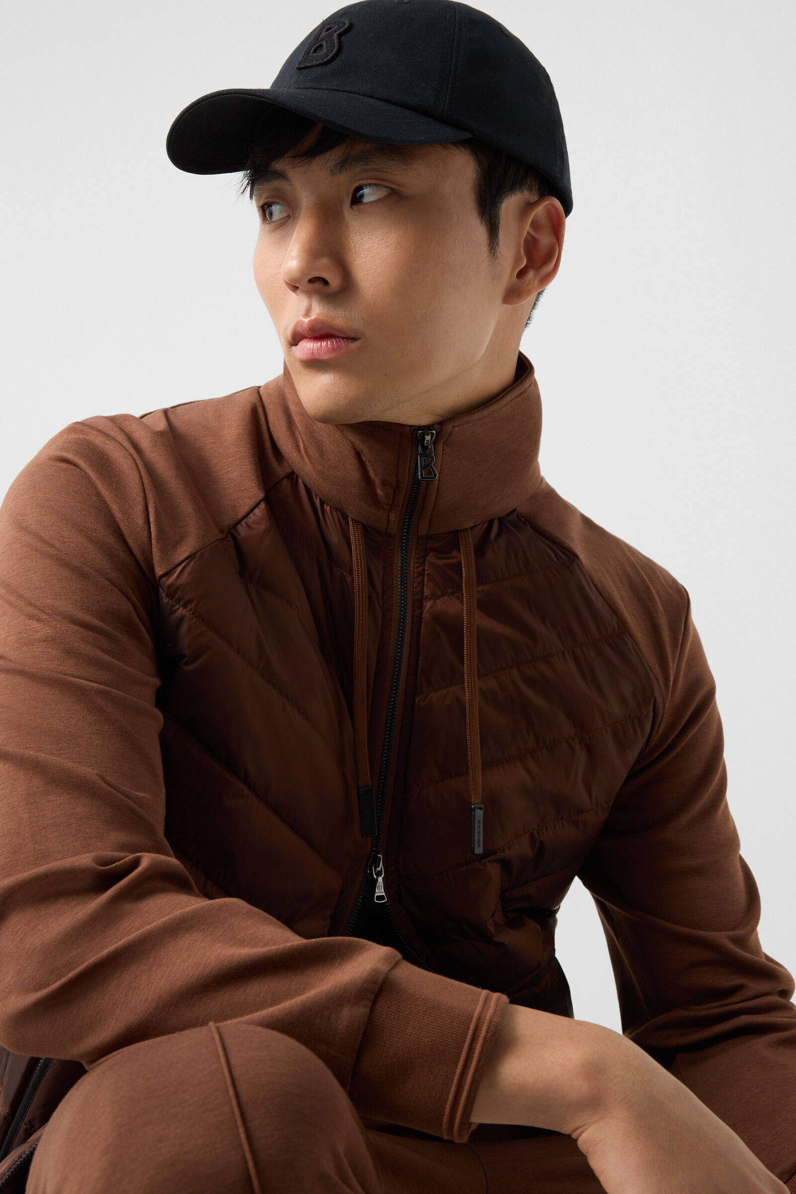 Baker down jersey jacket Brown