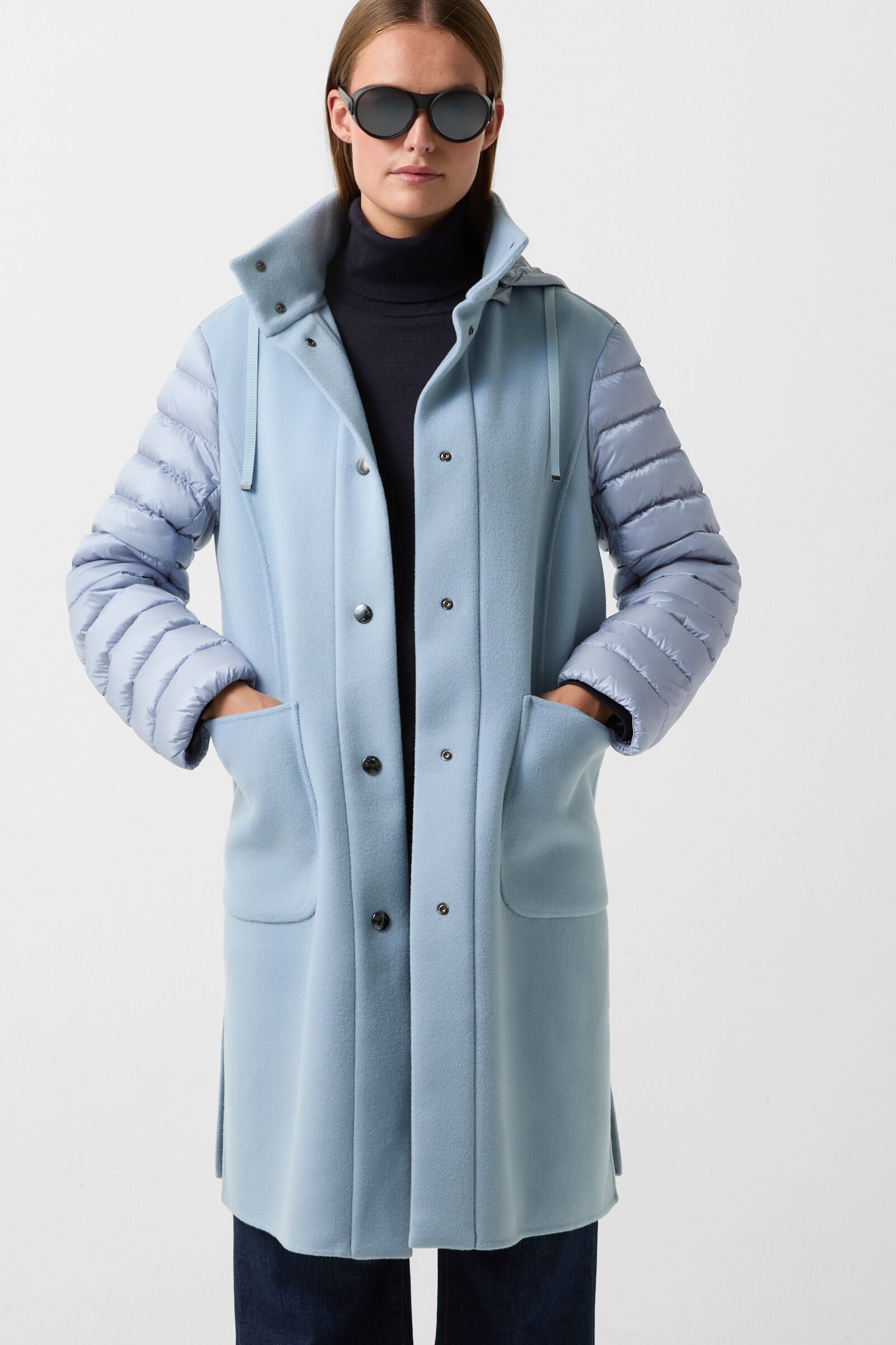 Doudoune en laine Isy Bleu clair