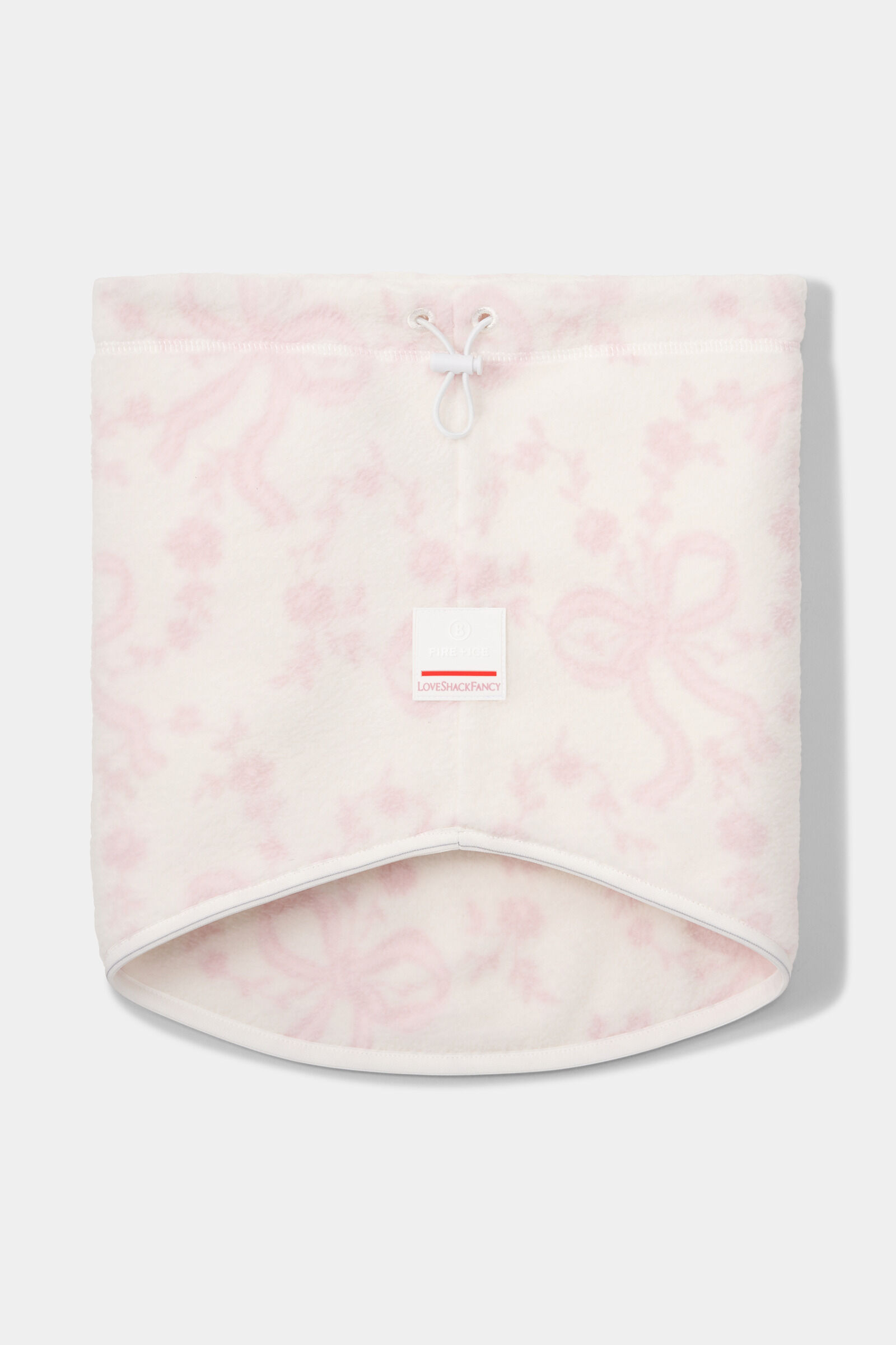 Arian fleece loop scarf Pink/Off-White