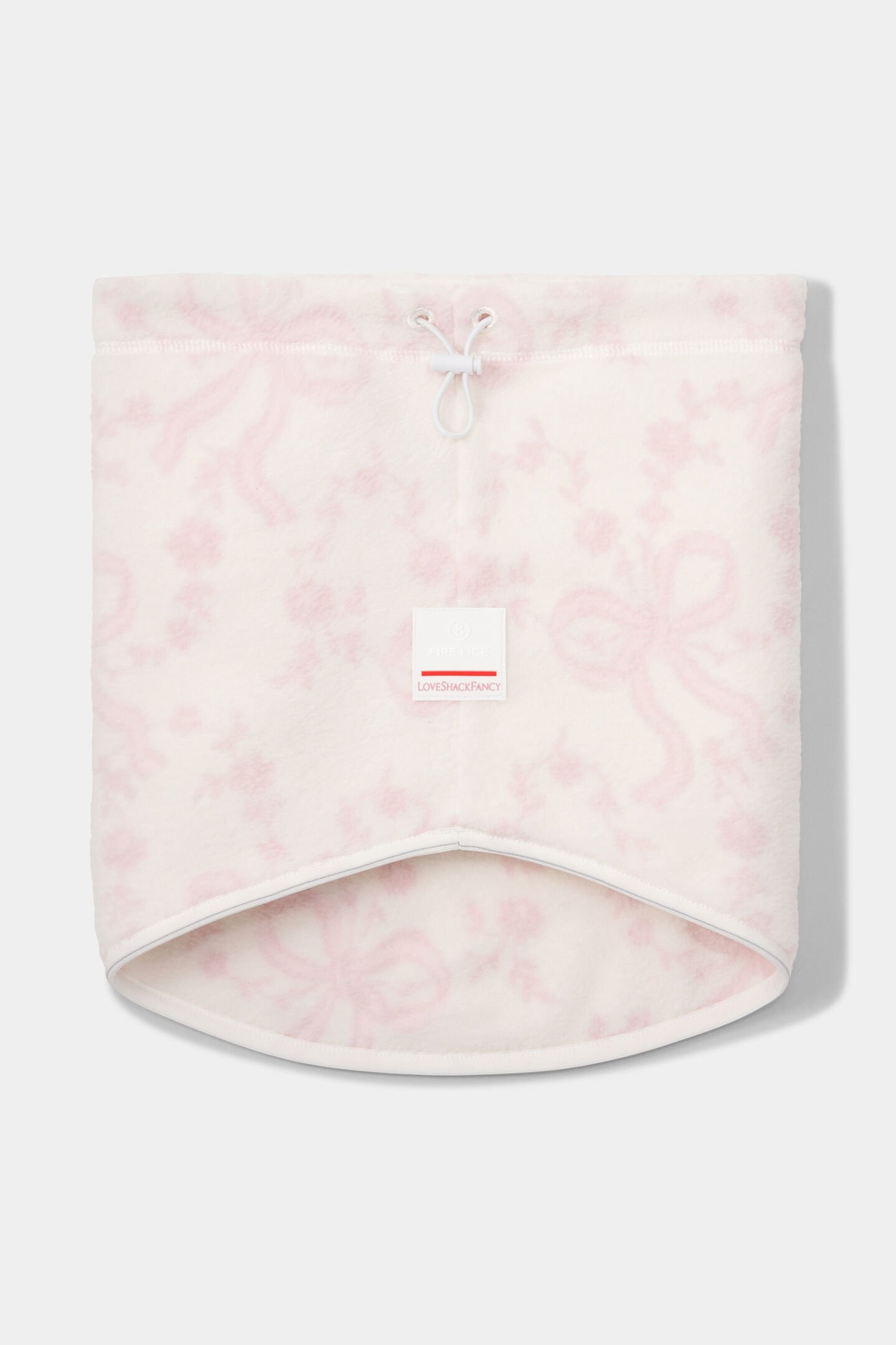 Arian fleece loop scarf Pink/Off-White