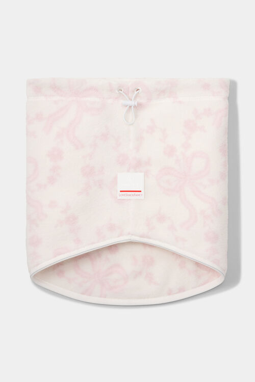 Arian fleece loop scarf Pink/Off-White
