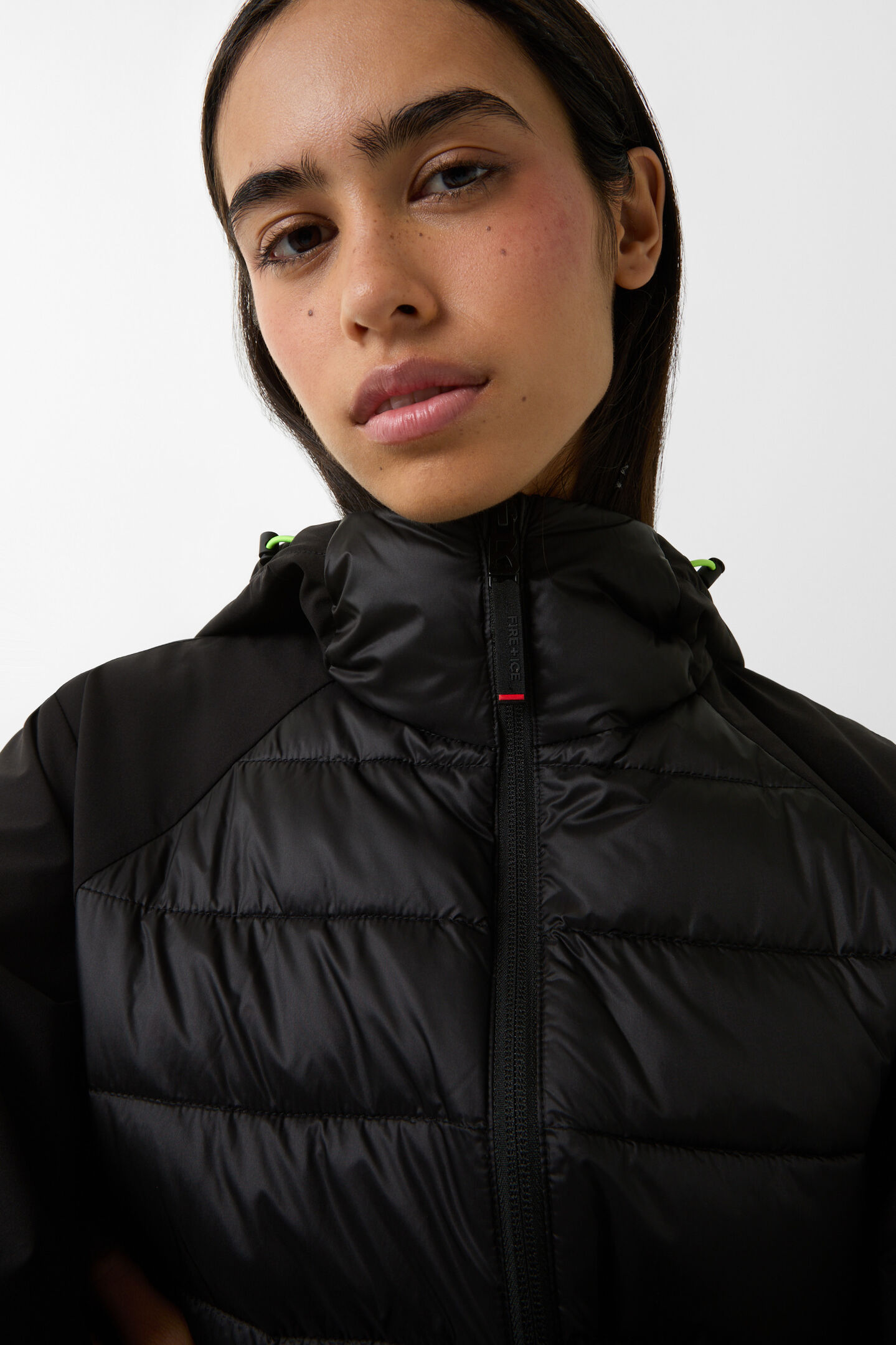 Magan hybrid quilted jacket Black