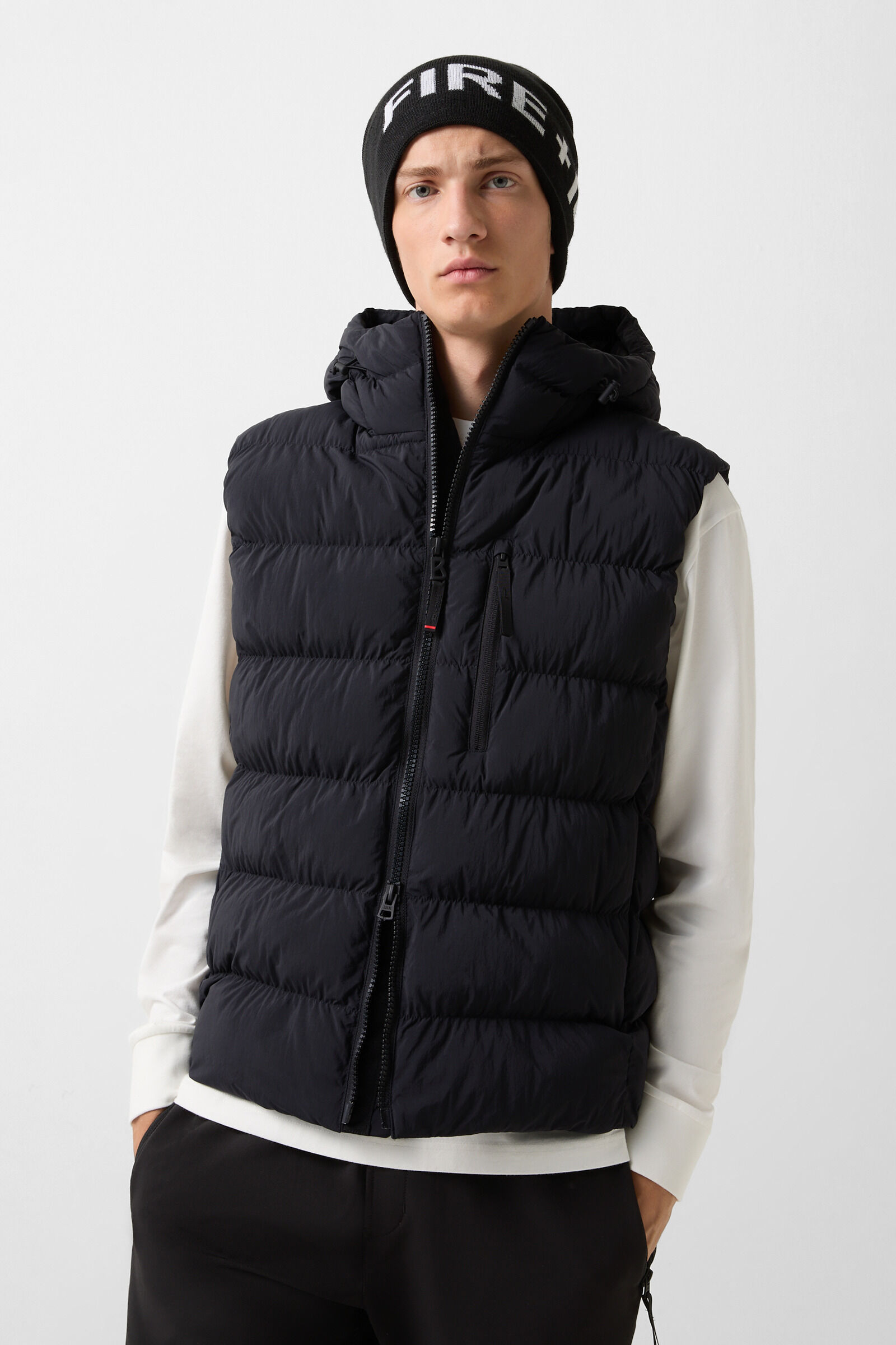 Howard quilted waistcoat Black