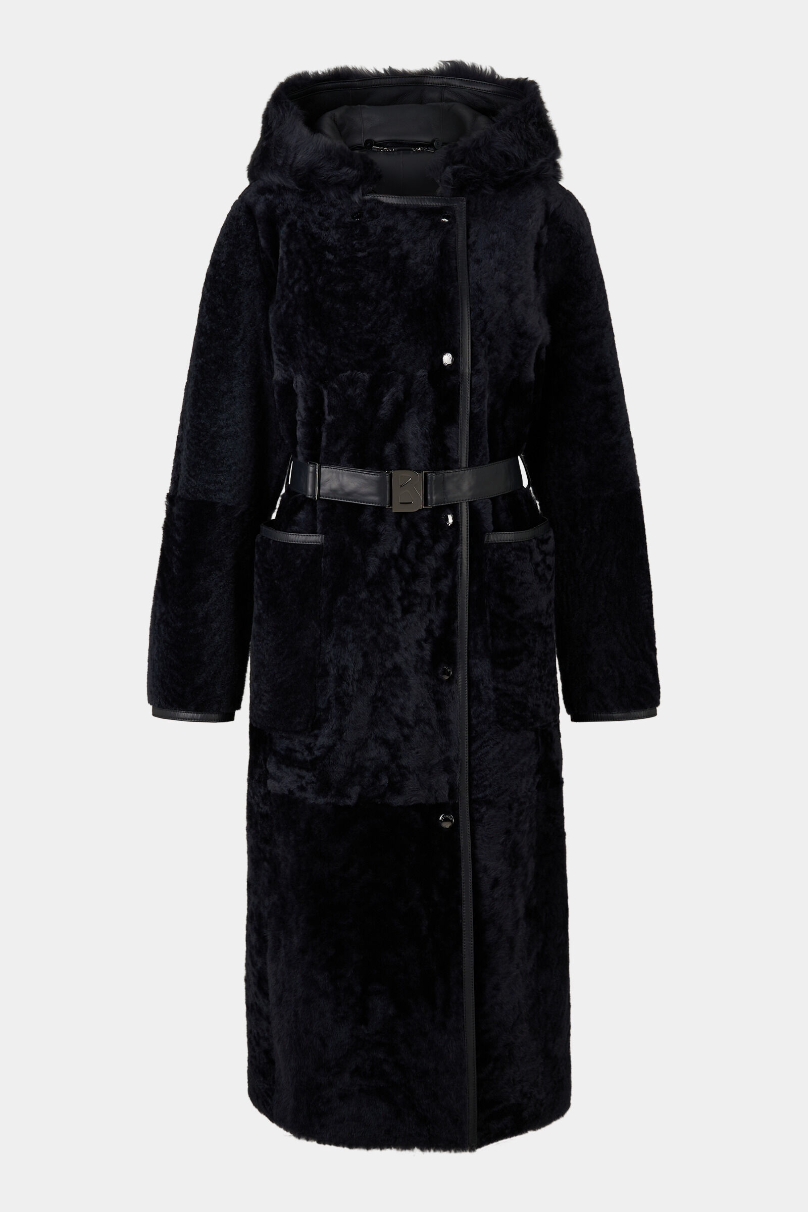 Peyton lambskin coat Anthracite