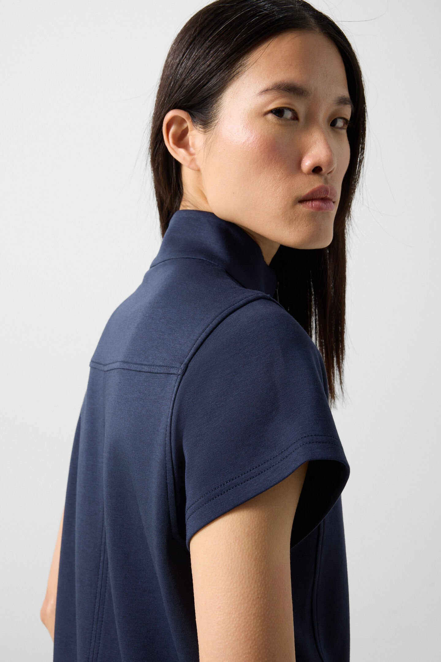 Coleen jersey dress Navy blue