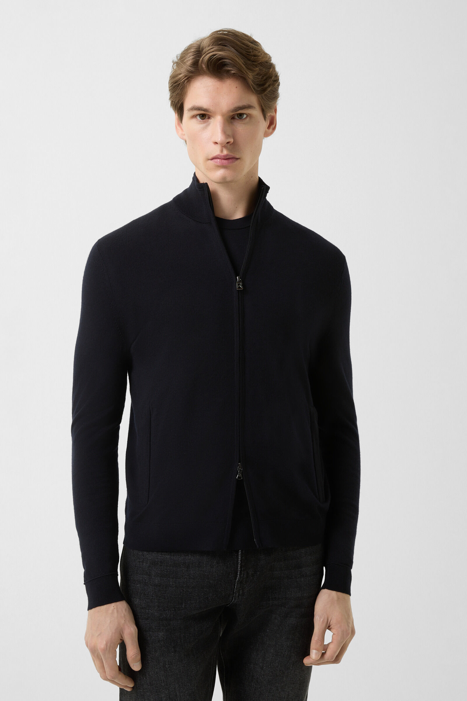 Knit jacket Oscar Navy blue