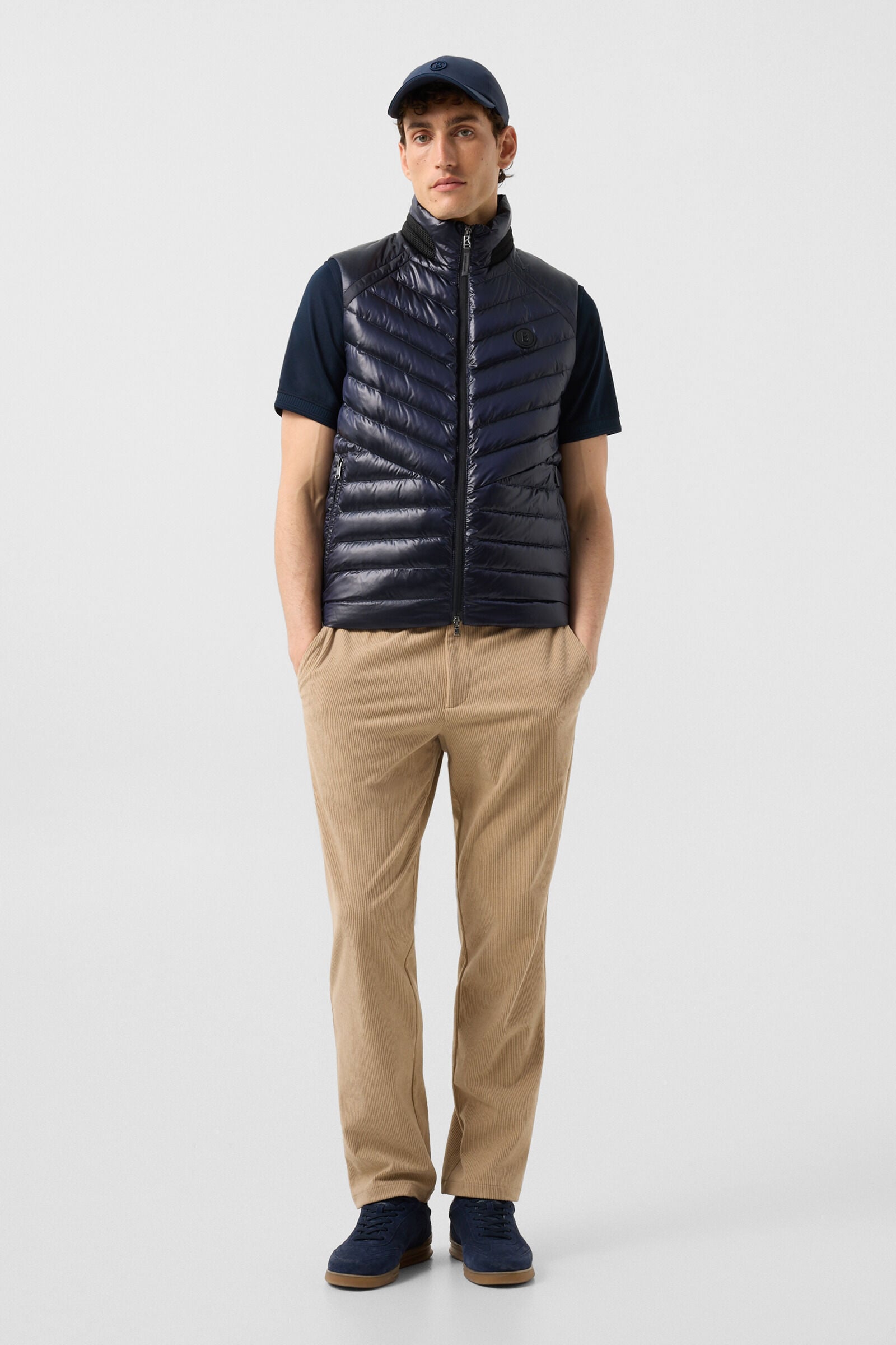 Lasse lightweight down waistcoat Navy blue