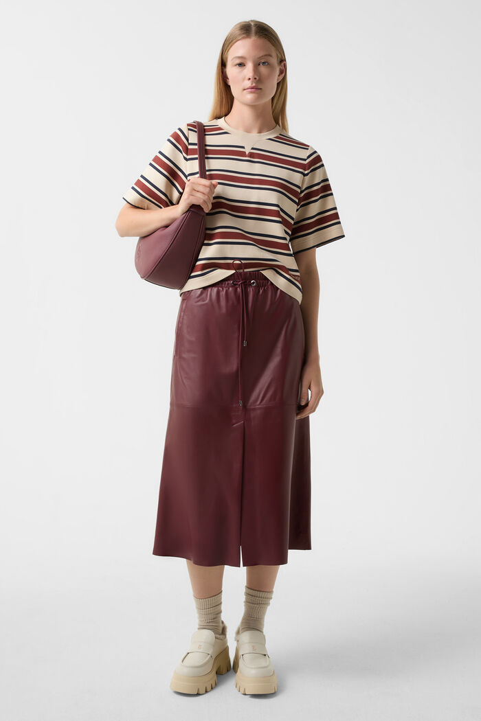 T-shirt Stacey Crème/rouge vin/bleu marine T-shirt Stacey Crème/rouge vin/bleu marine