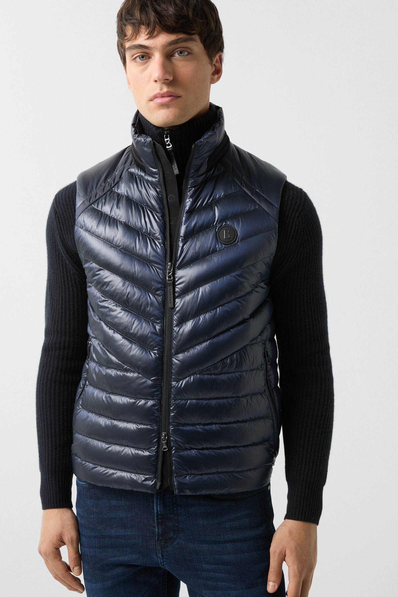 Lasse quilted waistcoat Dark blue
